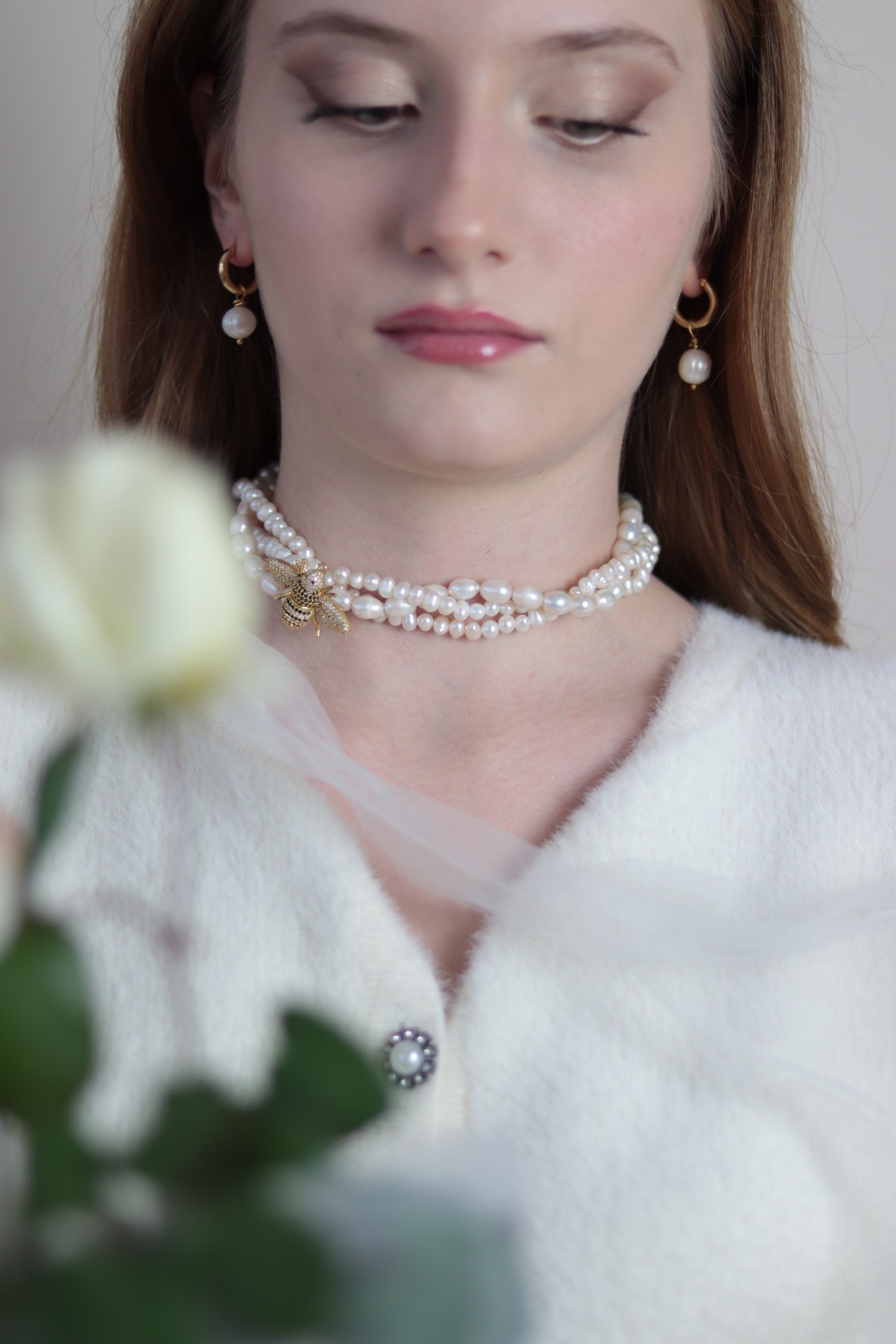 BEE ROZA REAL PEARL NECKLACE