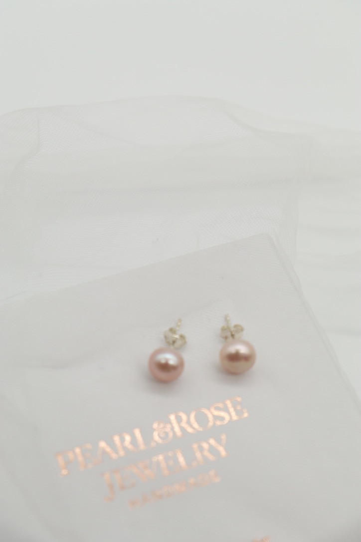 BERRY REAL PEARL SILVER EARRINGS