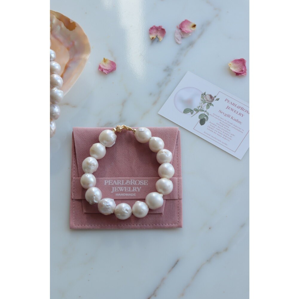 OVAL BAROQUE REAL PEARL BRACELET