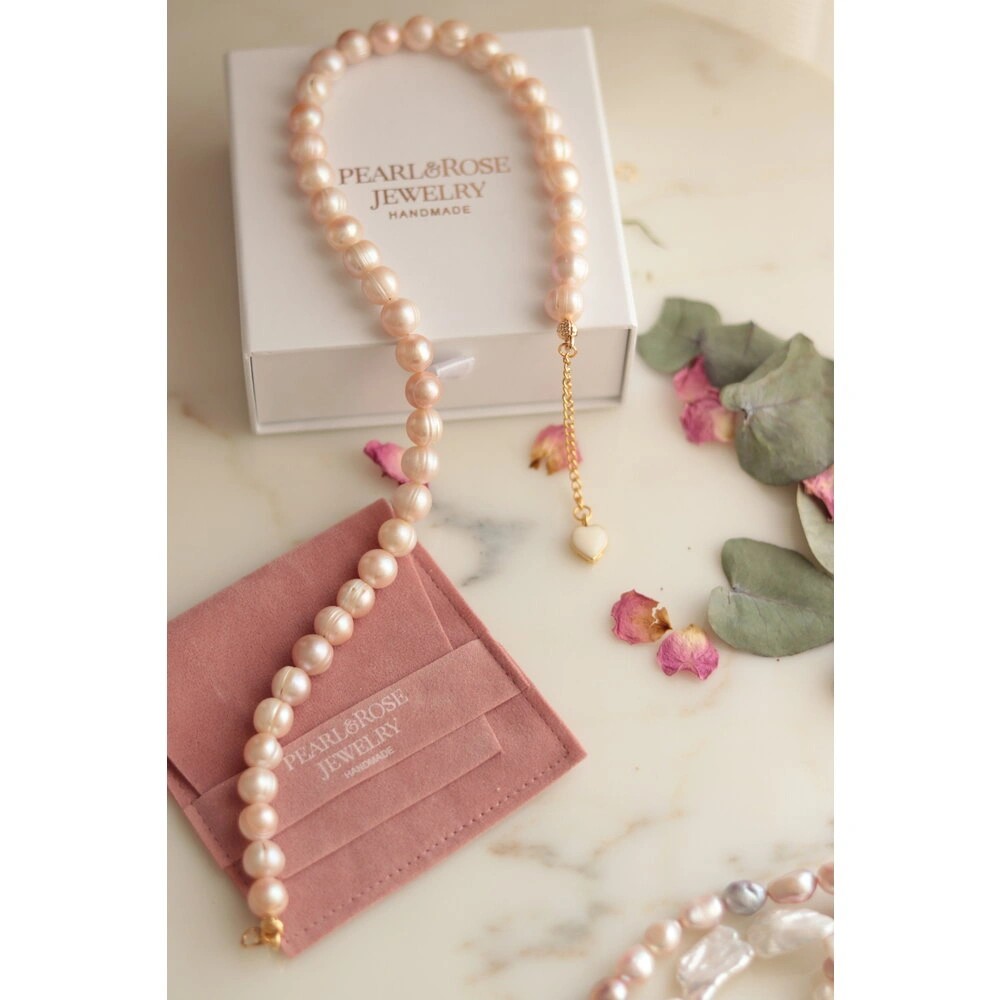 PİNK VİCTORİA REAL PEARL NECKLACE