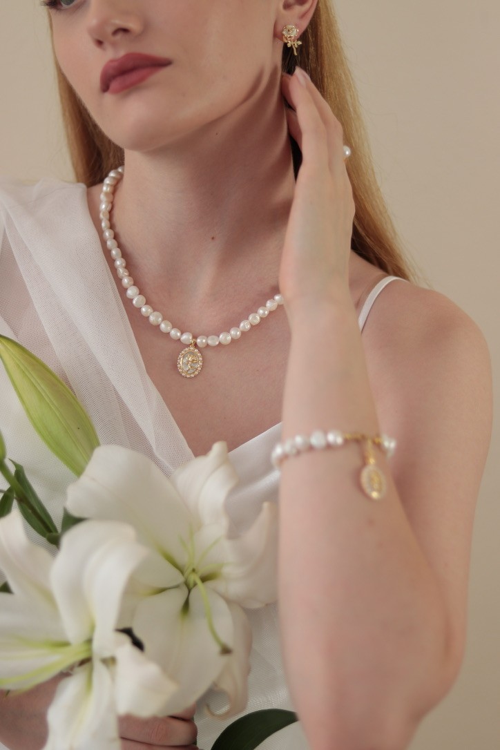 PEARL ROSE DIANA REAL PEARL NECKLACE