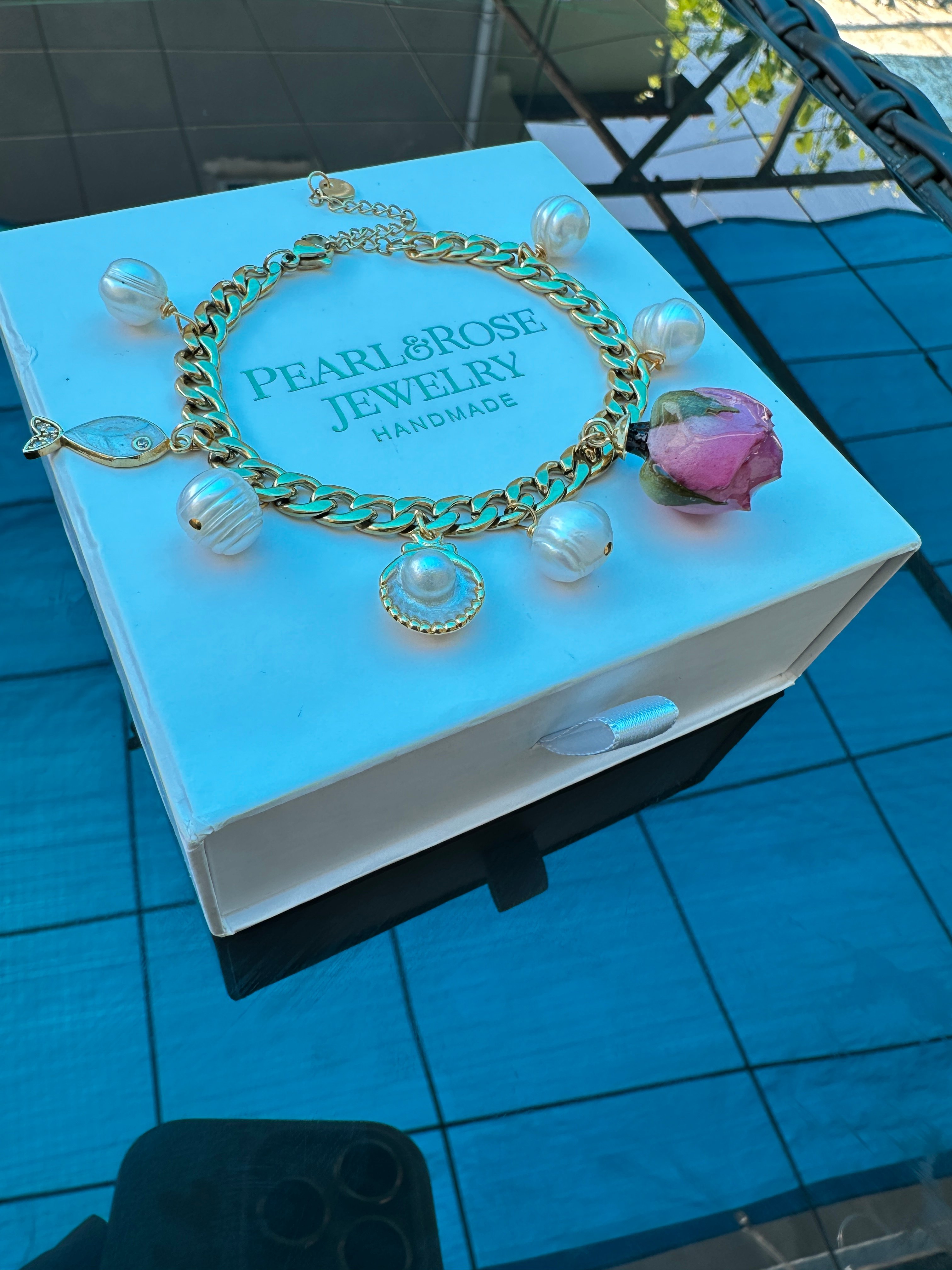 VİCTORİA ROSE CHANEL GERÇEK İNCİ BİLEKLİK