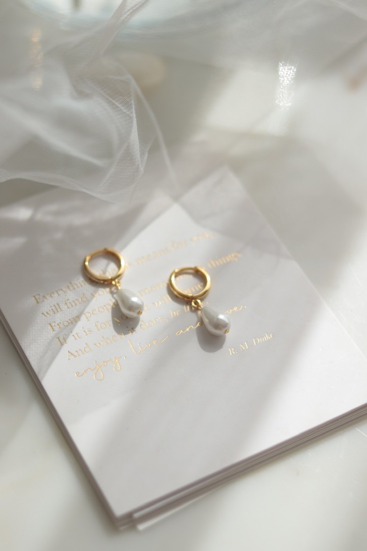 MORICA NO:2 REAL PEARL EARRINGS