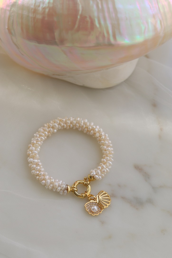 IVY SILVER REAL PEARL BRACELET