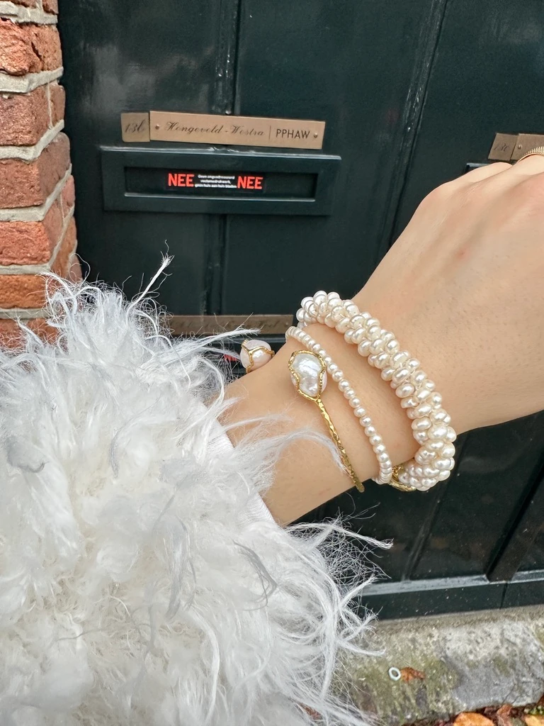 IVY 14K GOLD REAL PEARL BRACELET