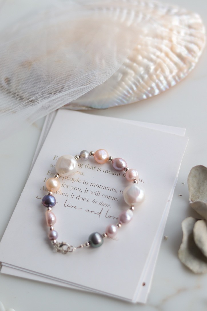 DESIGN PERA REAL PEARL SILVER BRACELET