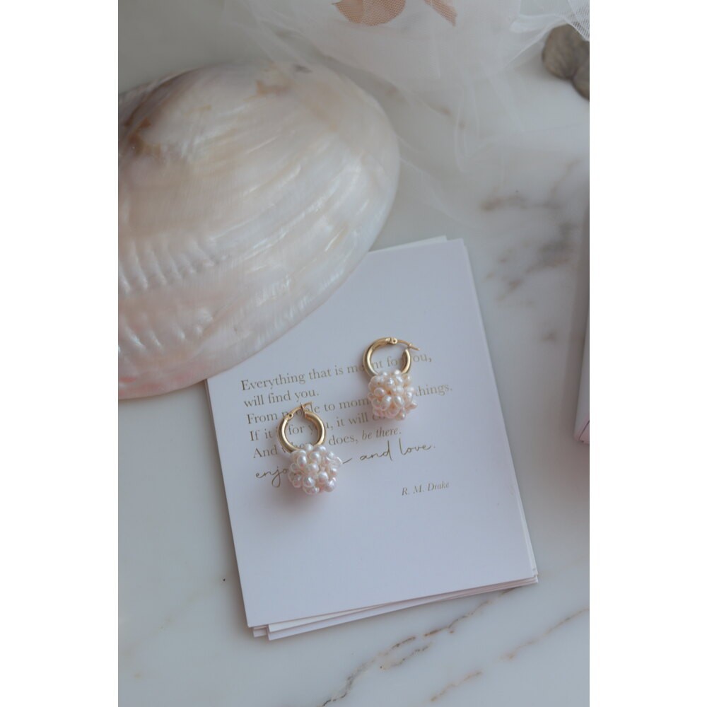 ISABEL REAL PEARL SILVER EARRINGS