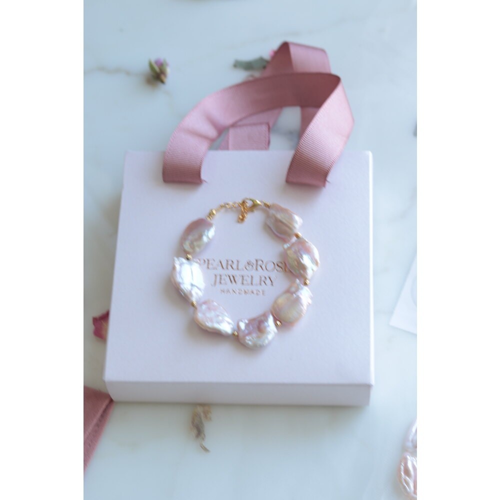 PINK BELLA REAL PEARL BRACELET