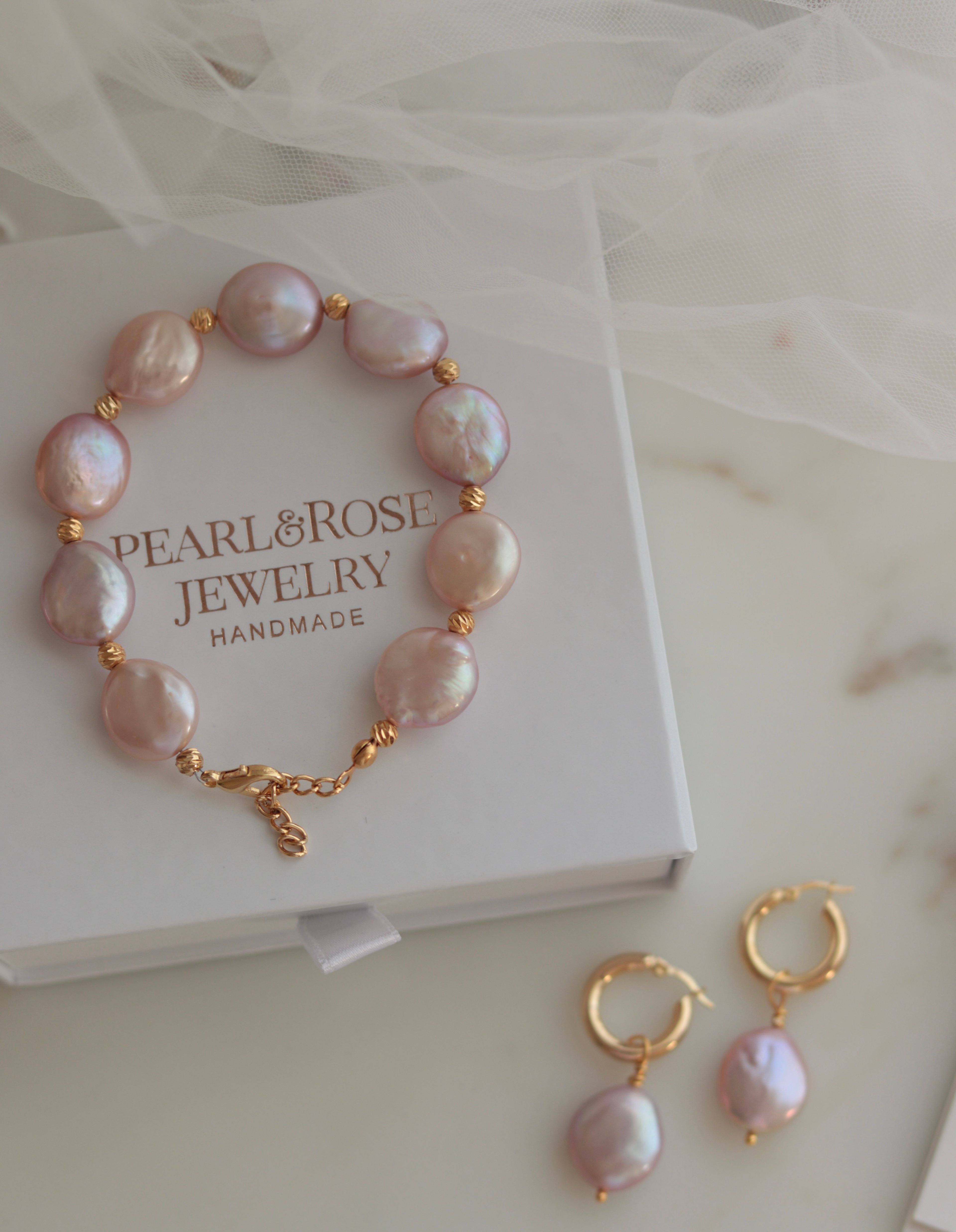 PINK BELLA PREMIUM REAL PEARL BRACELET