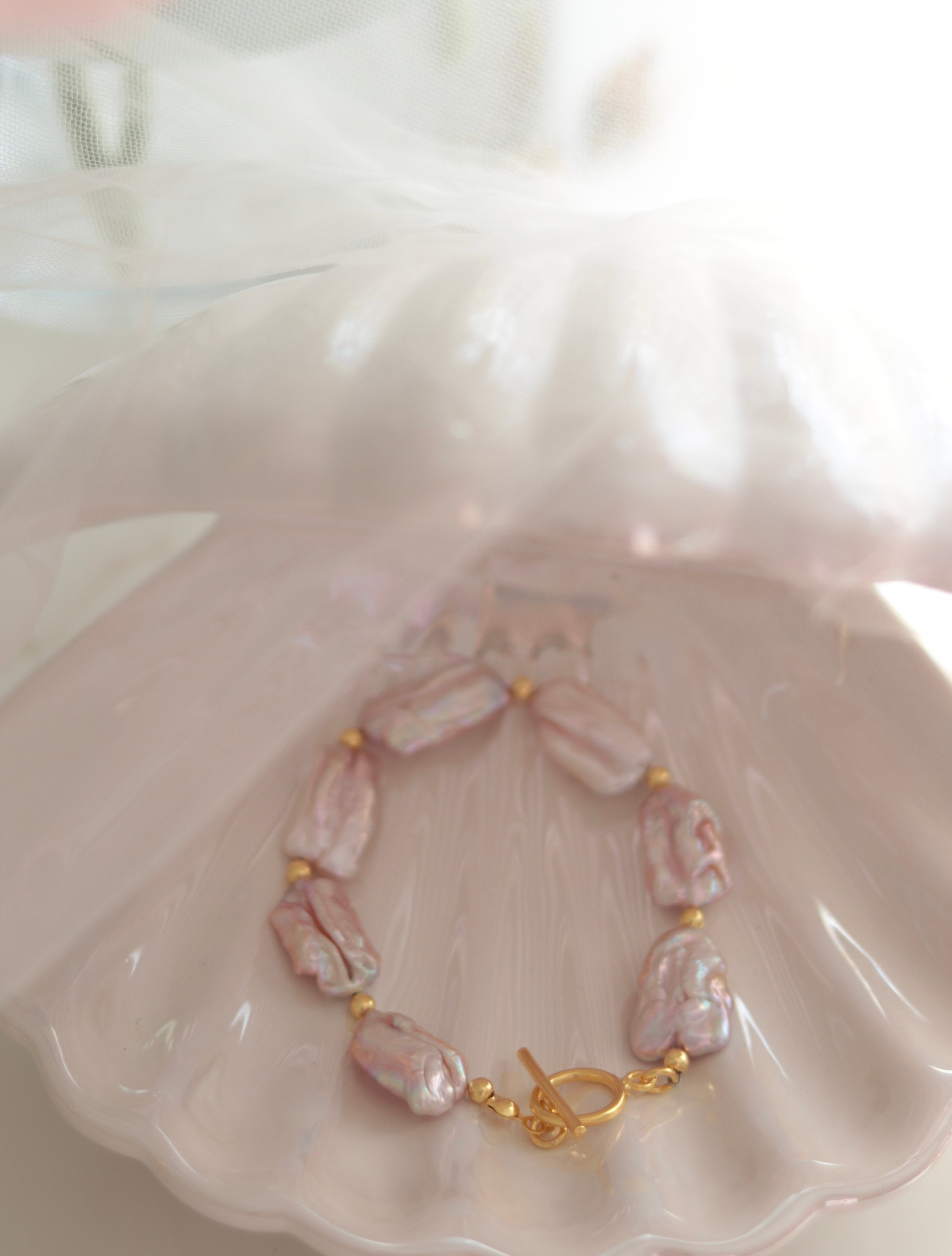 PINK MERRY NO:3 REAL PEARL BRACELET