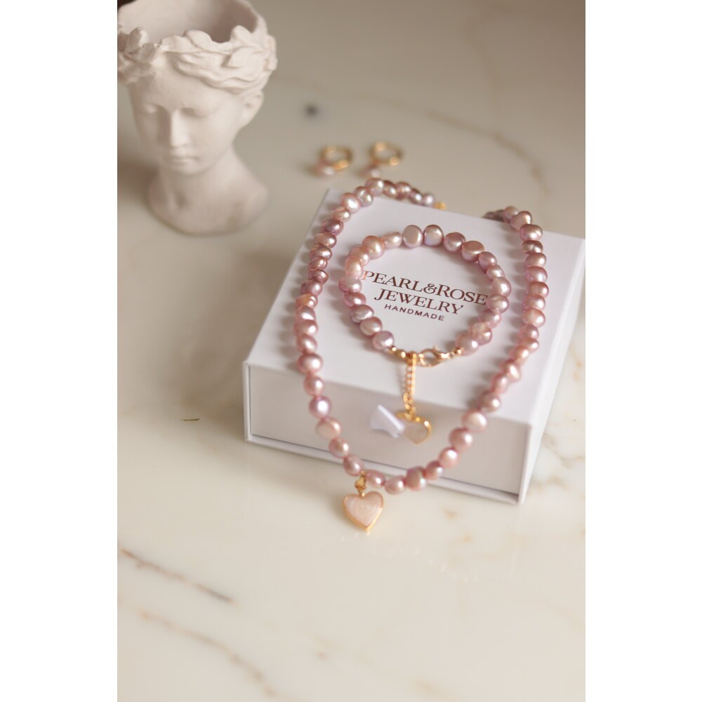 LİLAC DİANA REAL PEARL SET