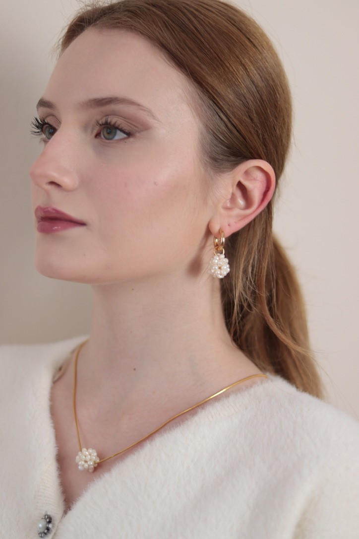 ISABEL REAL PEARL SILVER EARRINGS