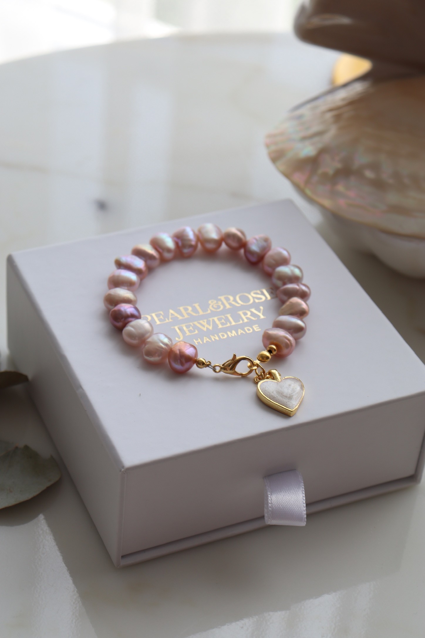 PINK & LILAC EMILIA REAL PEARL BRACELET