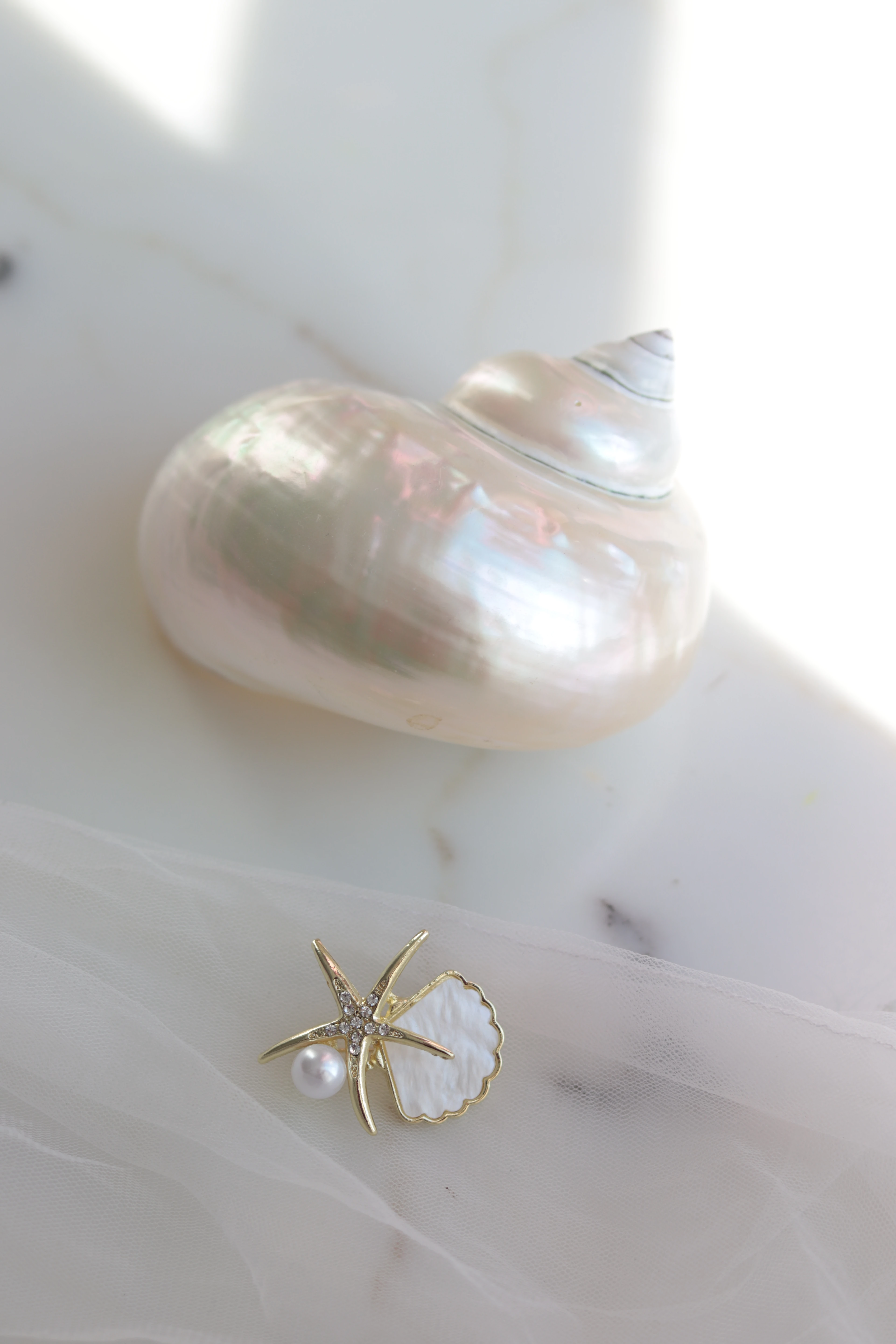 VELVET SEDEF BROŞ SERİSİ - DENİZ YILDIZI