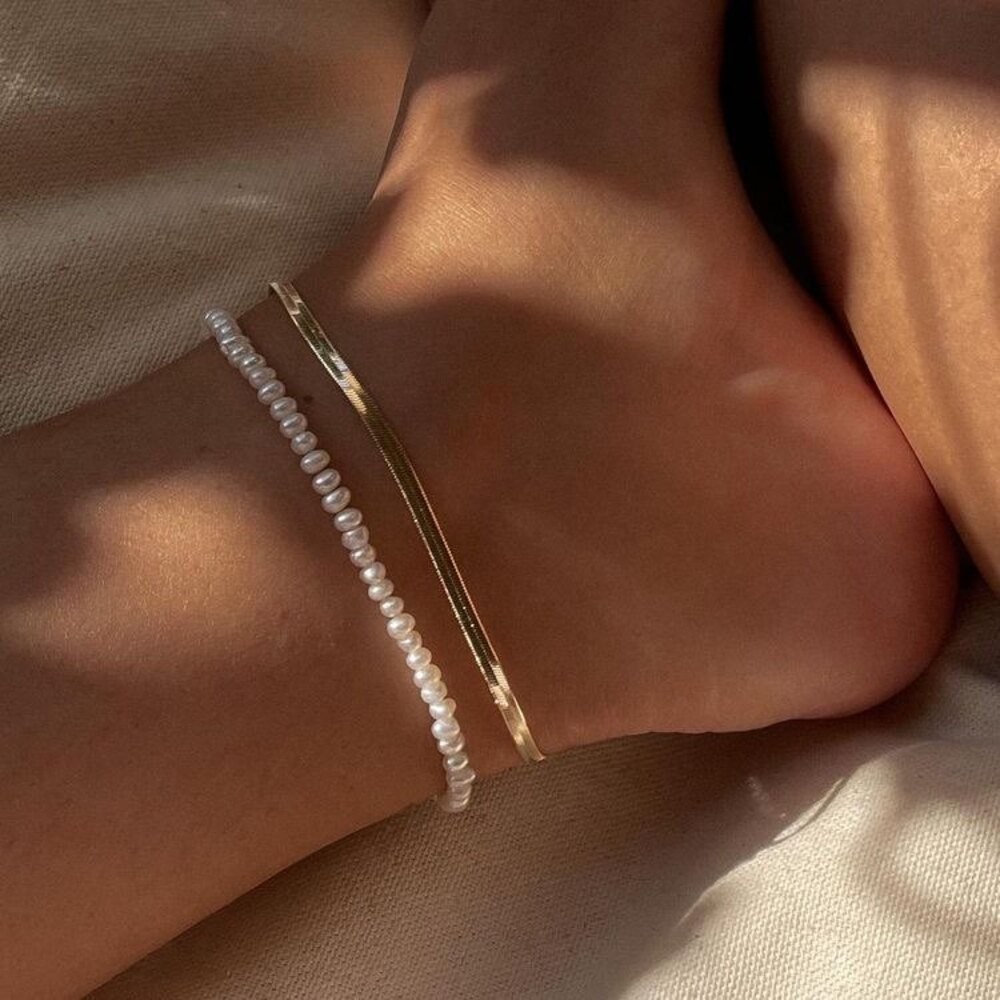 ELENA REAL PEARL ANKLET