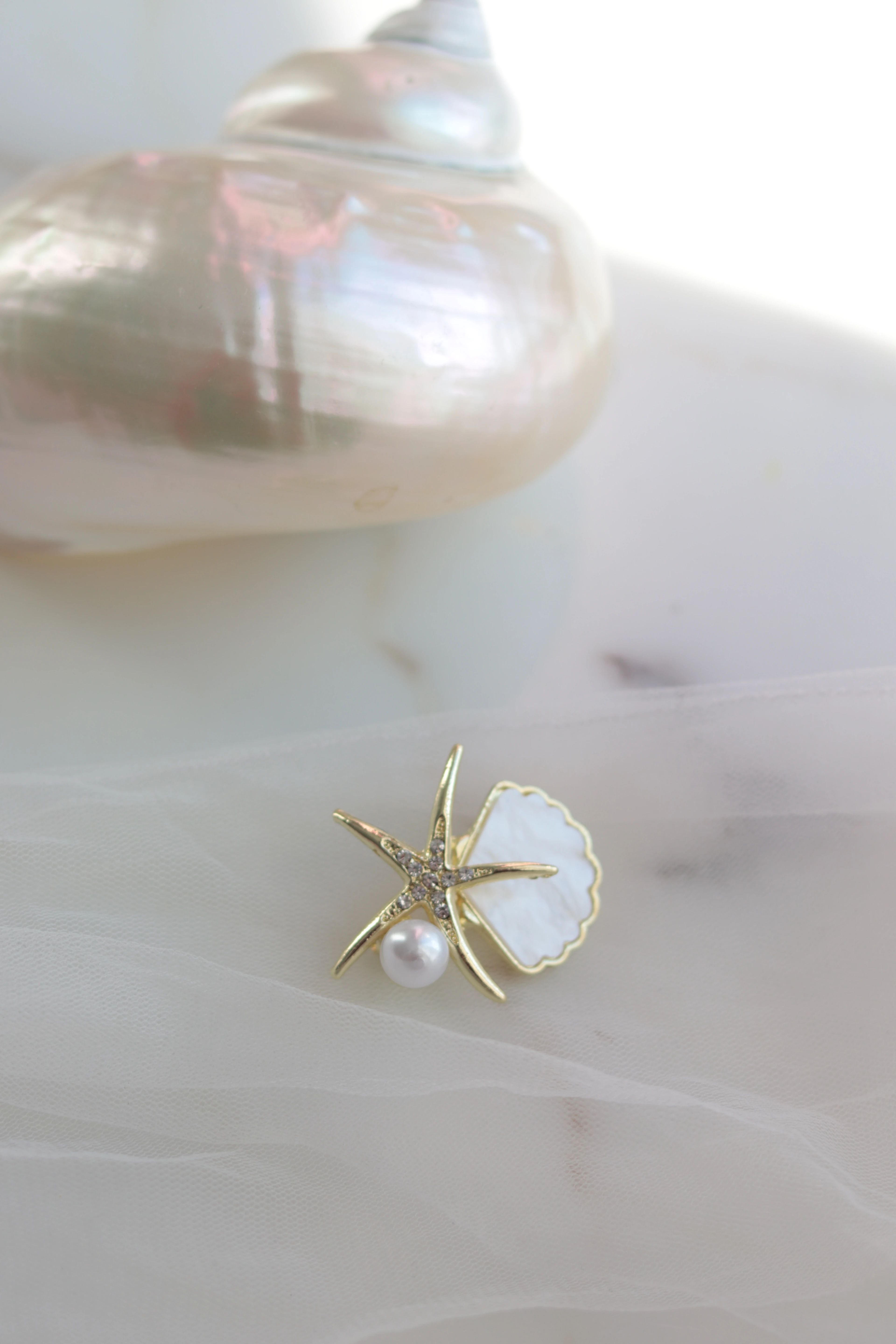 VELVET SEDEF BROŞ SERİSİ - DENİZ YILDIZI