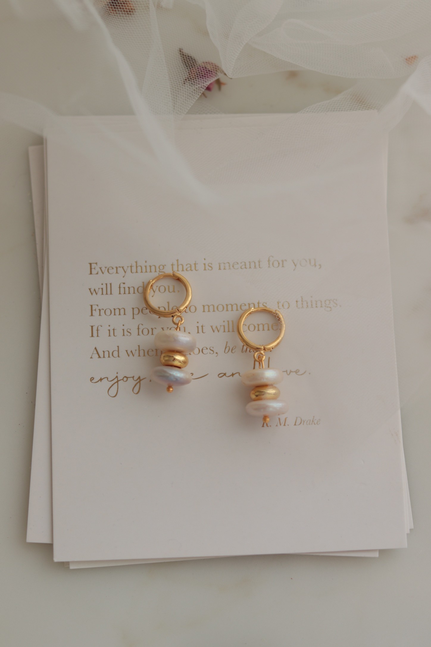 JULIET PREMIUM REAL PEARL EARRINGS