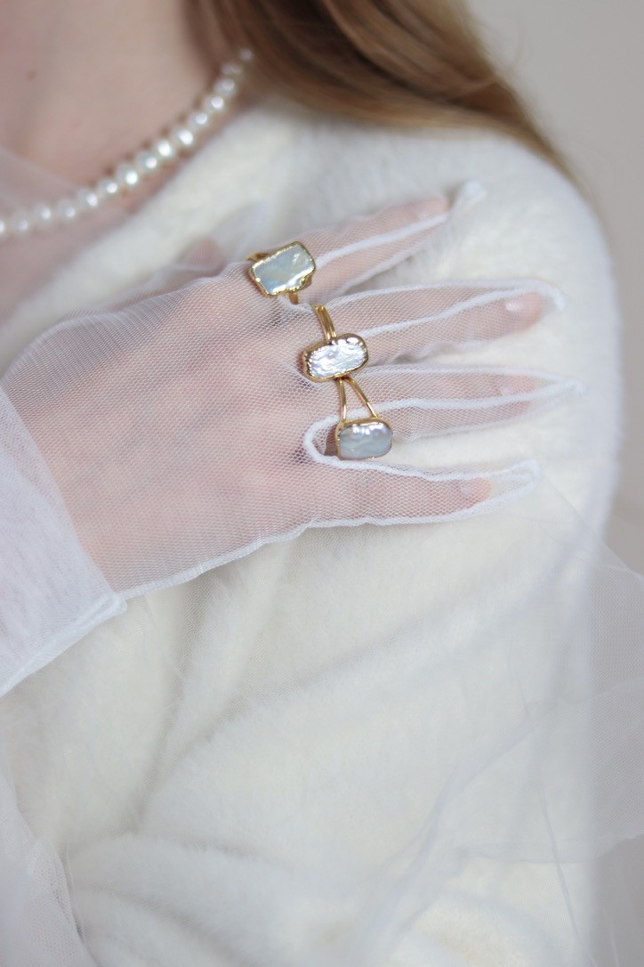 ELIZABET REAL PEARL RING