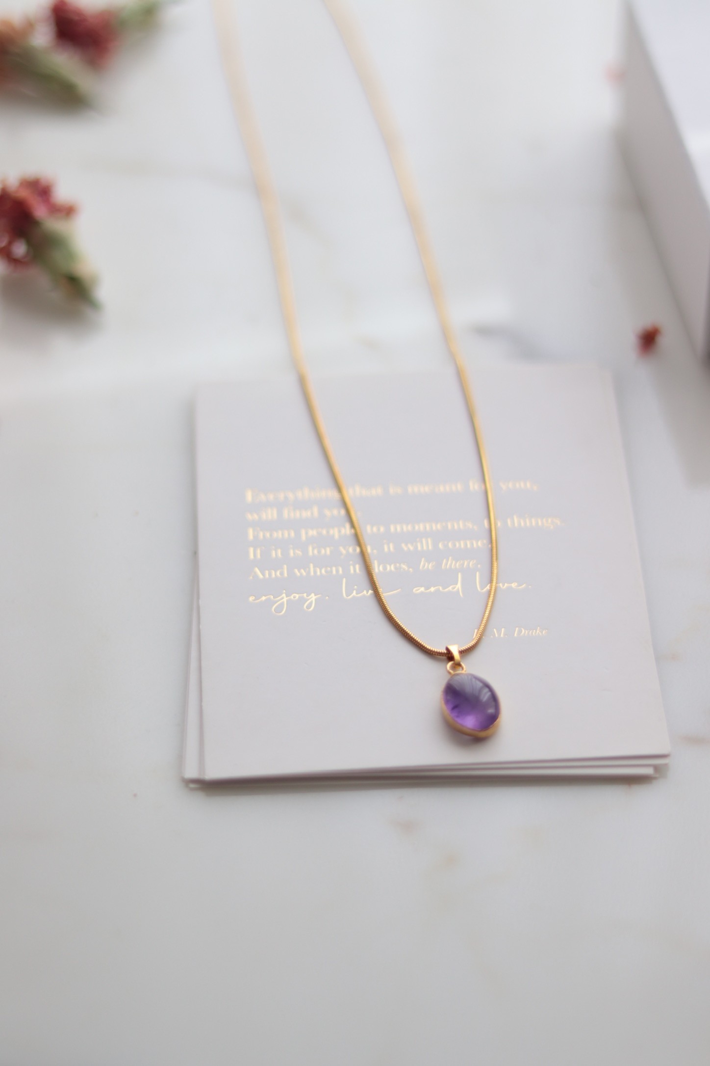 AMETHYST SILVER NECKLACE