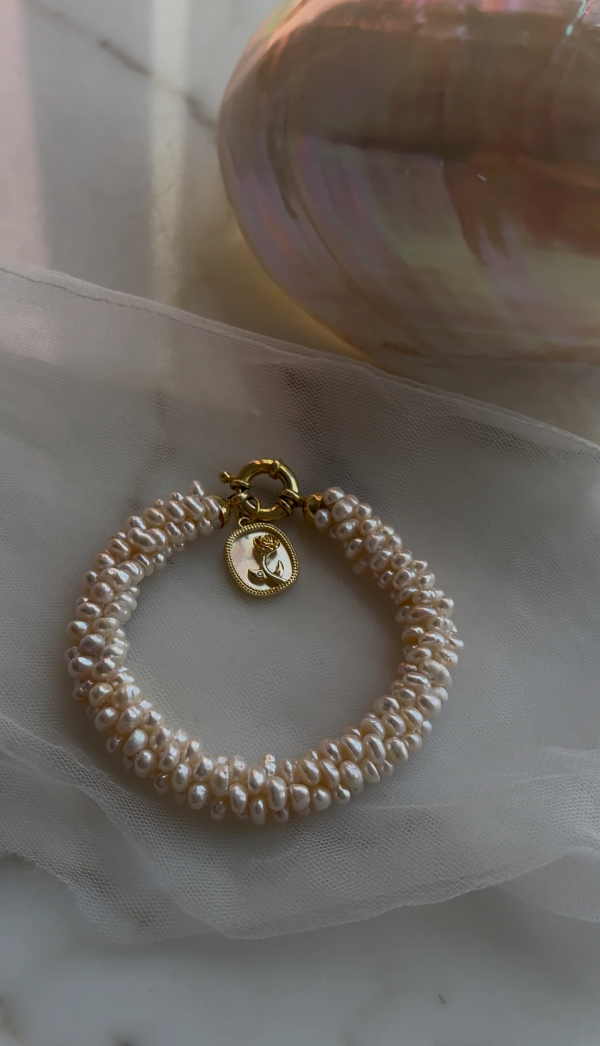 SARMAŞIK GÜMÜŞ GERÇEK İNCİ BİLEKLİK