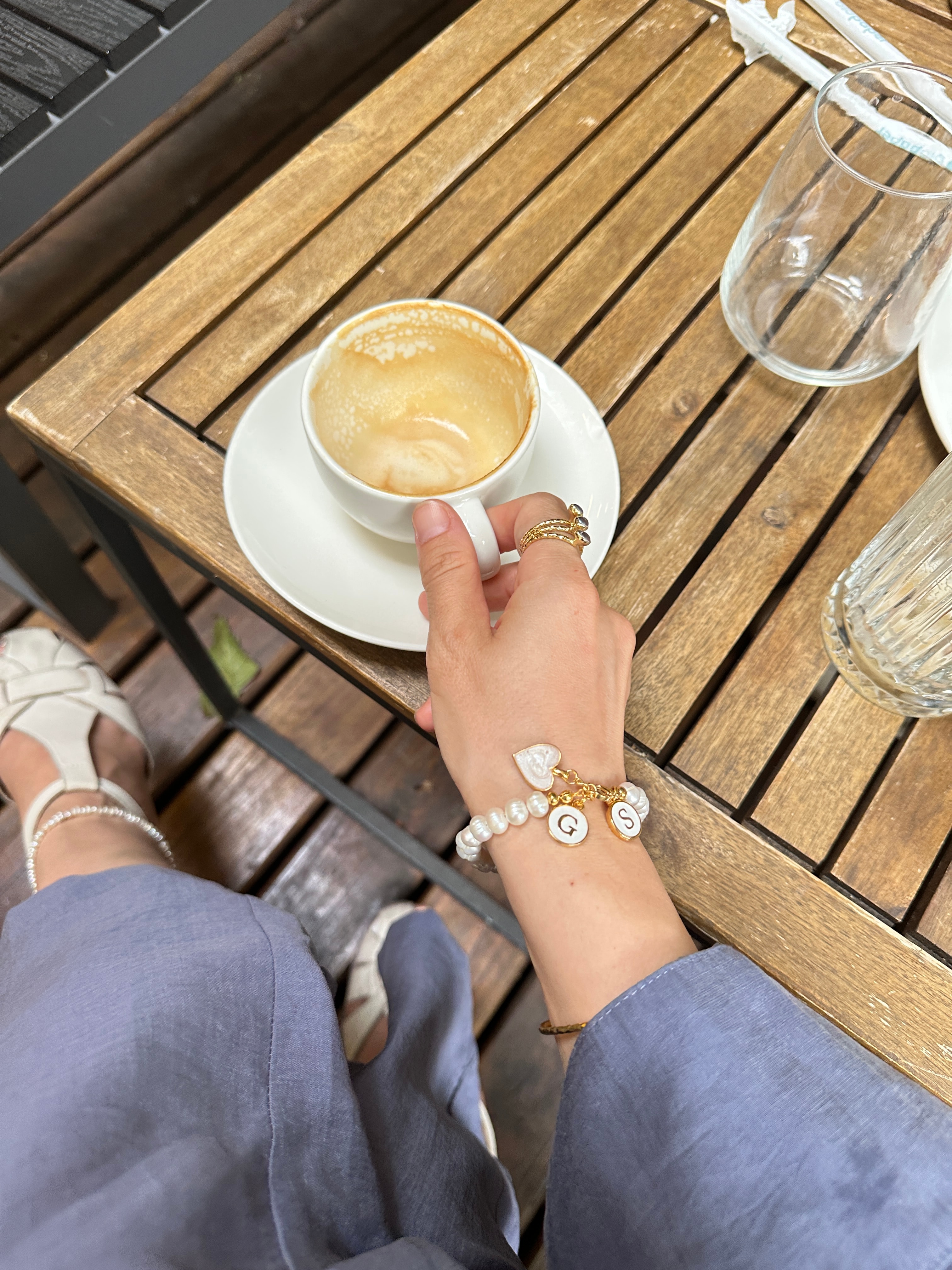 ALFABET JULİA GERÇEK İNCİ BİLEKLİK