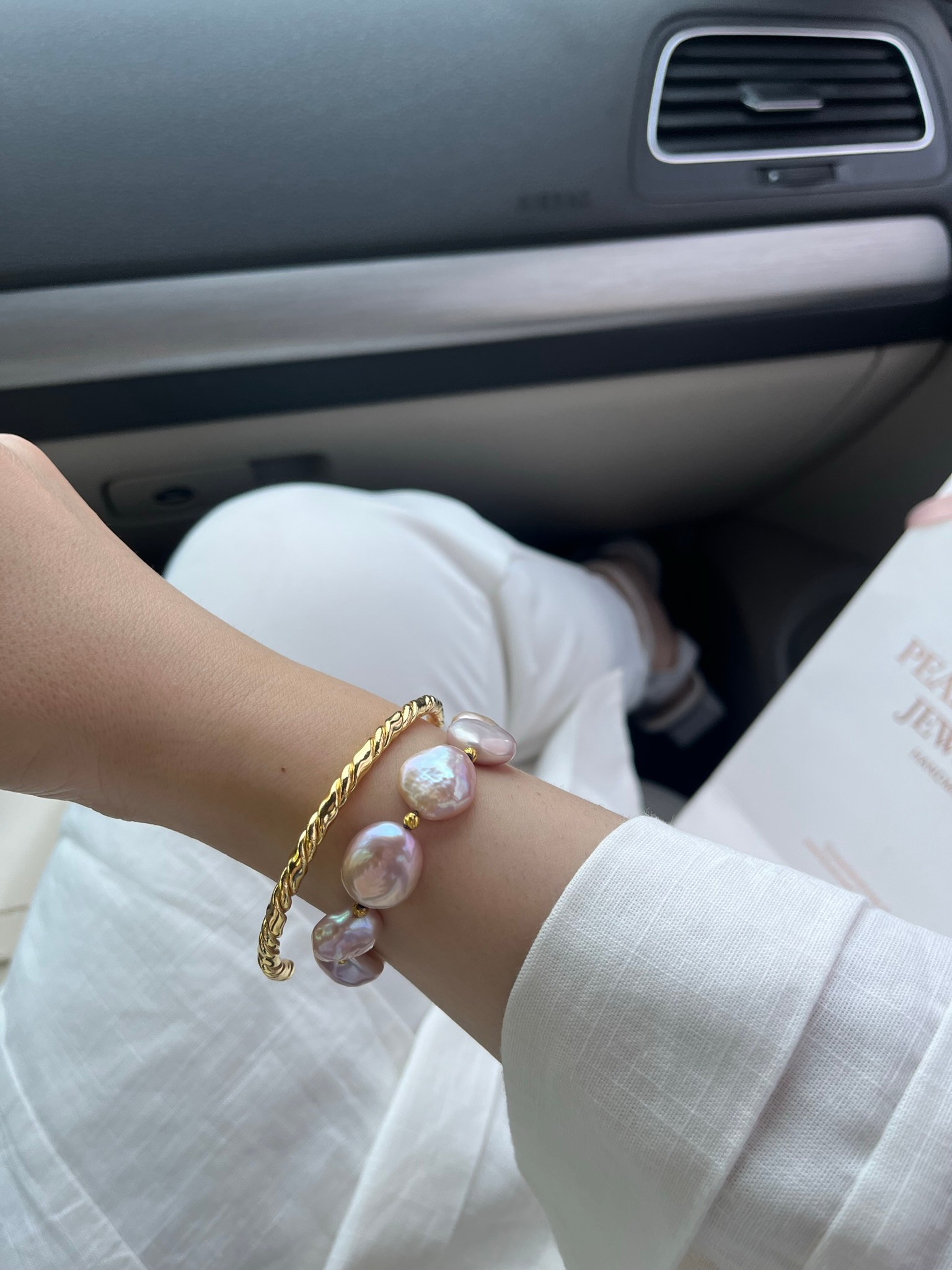 PINK BELLA PREMIUM REAL PEARL BRACELET