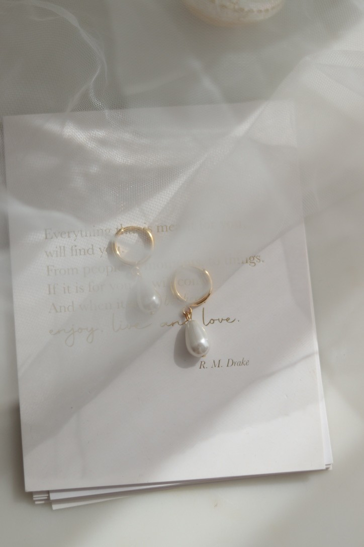 MORICA NO:2 REAL PEARL EARRINGS