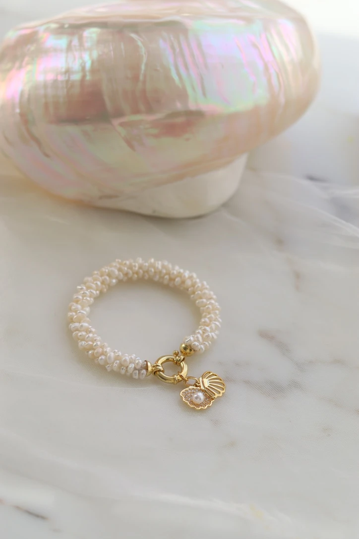 SARMAŞIK GÜMÜŞ GERÇEK İNCİ BİLEKLİK