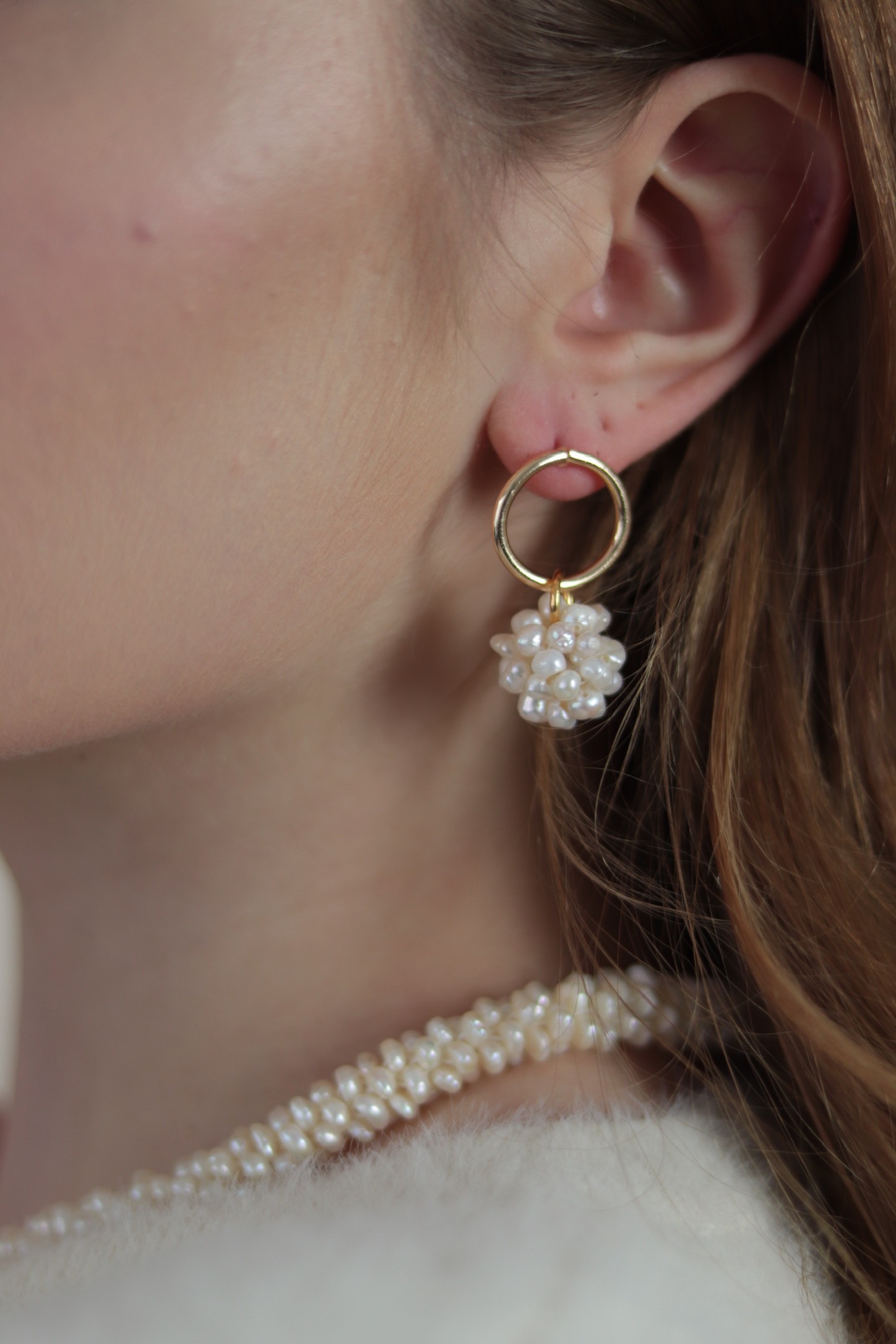 ISABEL NO:2 REAL PEARL EARRINGS