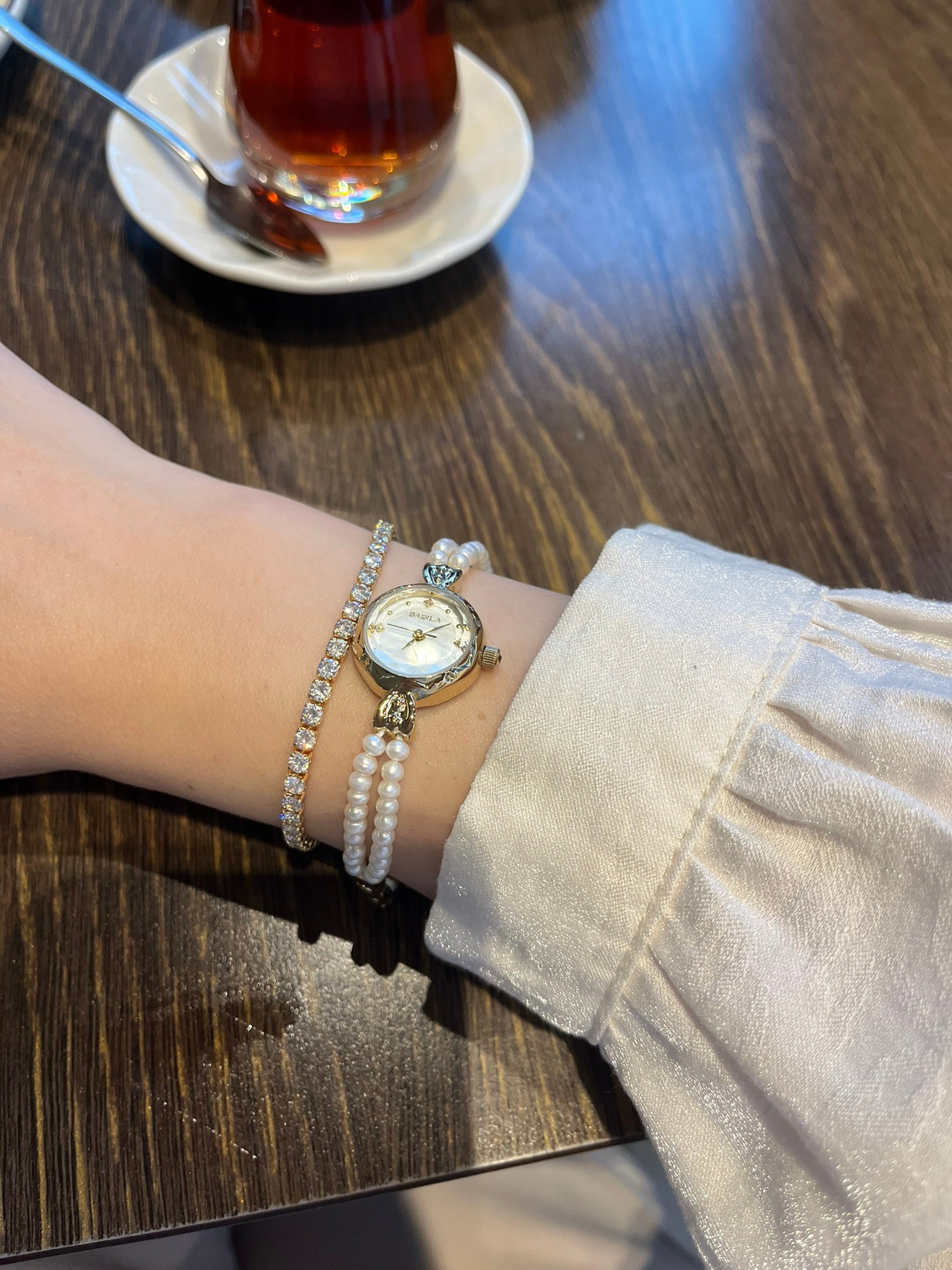 VINTAGE REAL PEARL WATCH