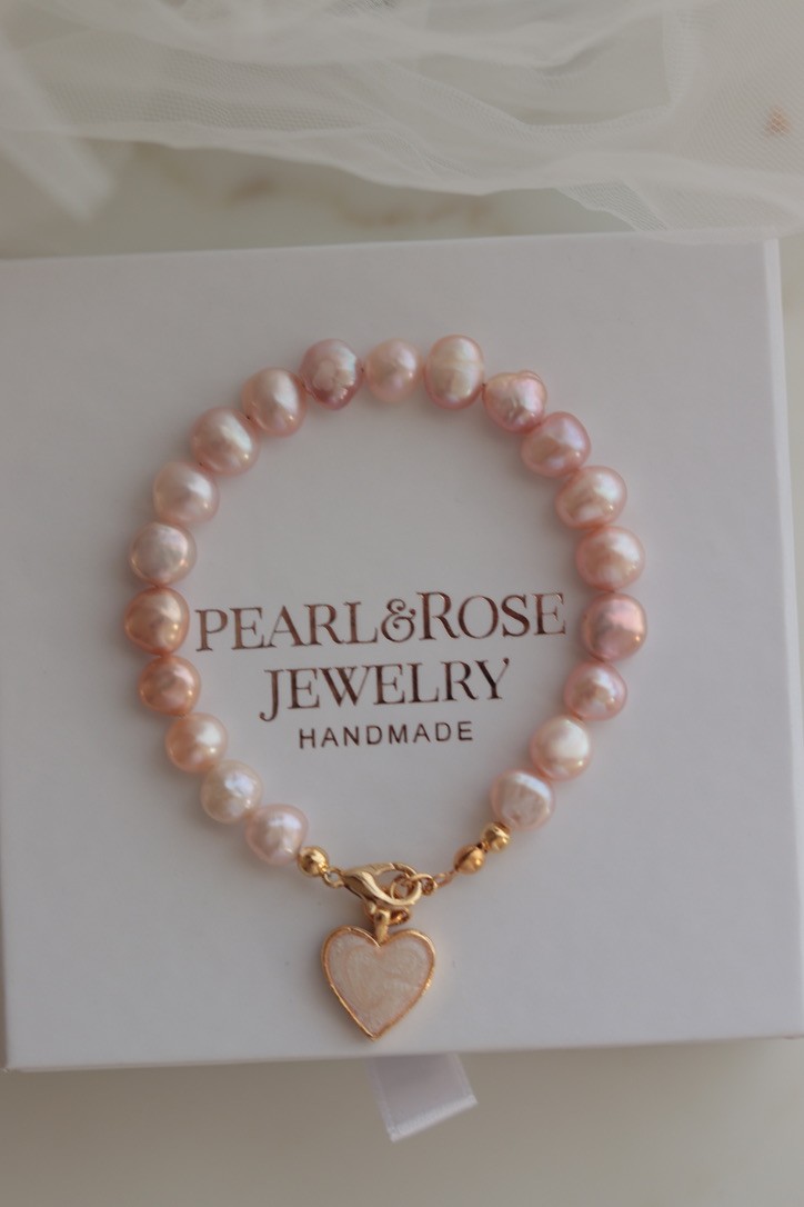 SALMON DIANA REAL PEARL BRACELET