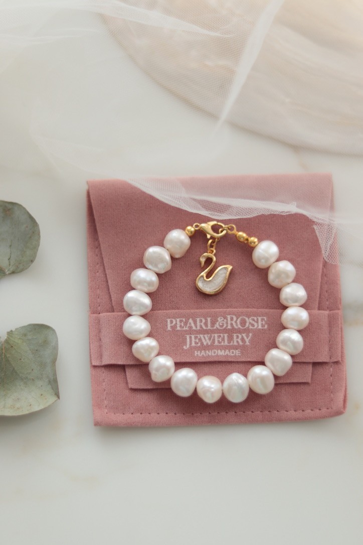 SWAN DIANA REAL PEARL BRACELET