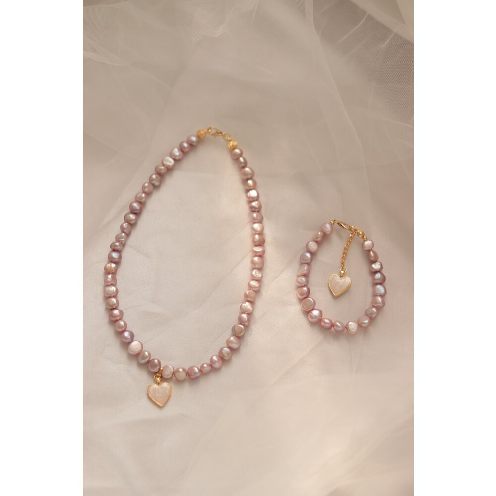 LİLAC DİANA REAL PEARL SET