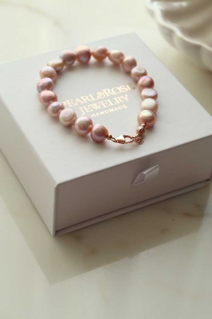 POWDER ANGELINA SILVER REAL PEARL BRACELET