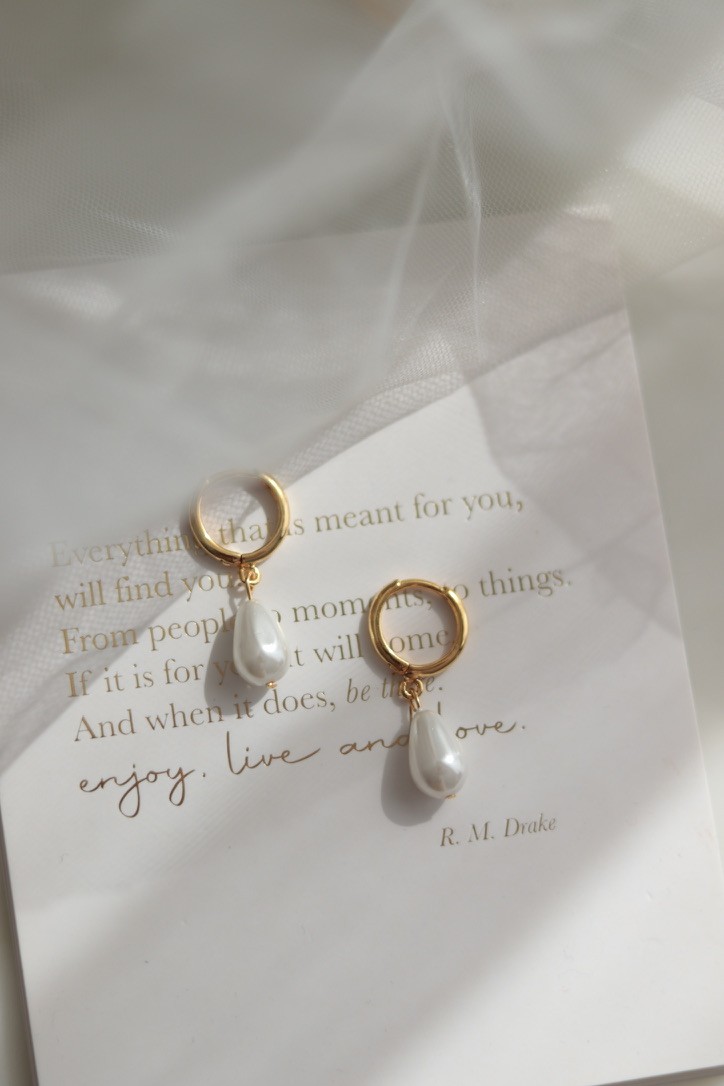 MORICA NO:2 REAL PEARL EARRINGS