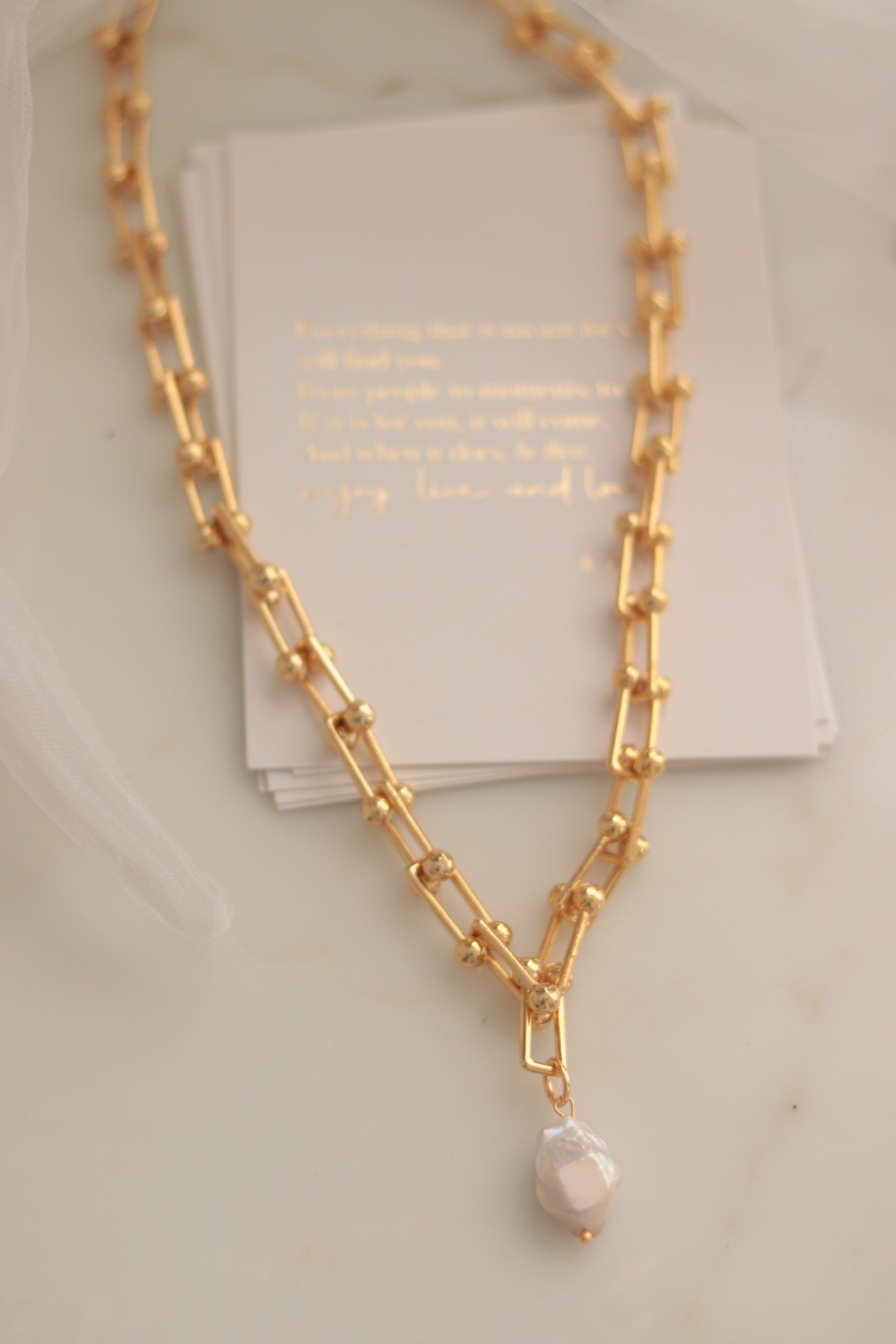 TIFFANY REAL PEARL NECKLACE