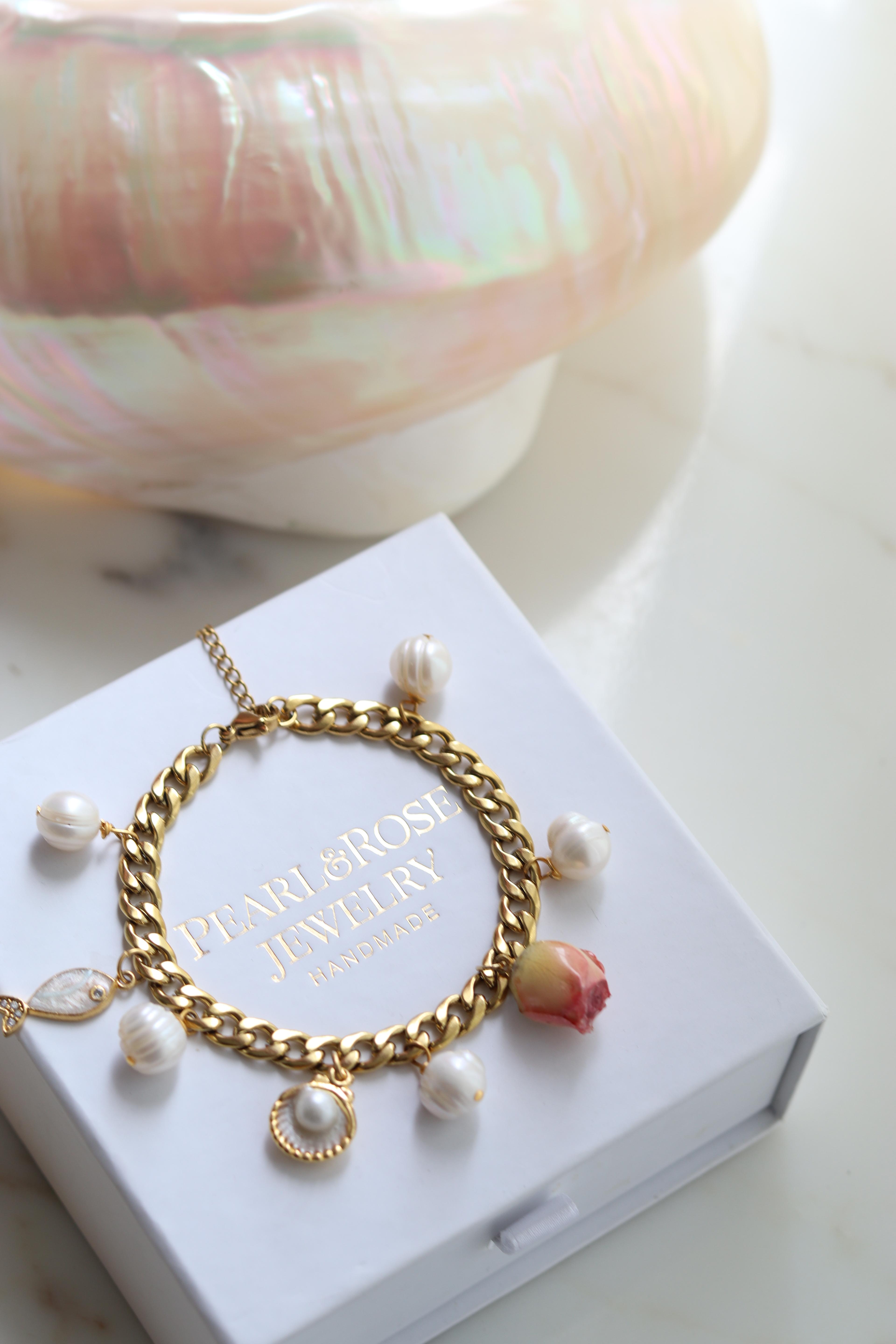 VİCTORİA ROSE CHANEL GERÇEK İNCİ BİLEKLİK