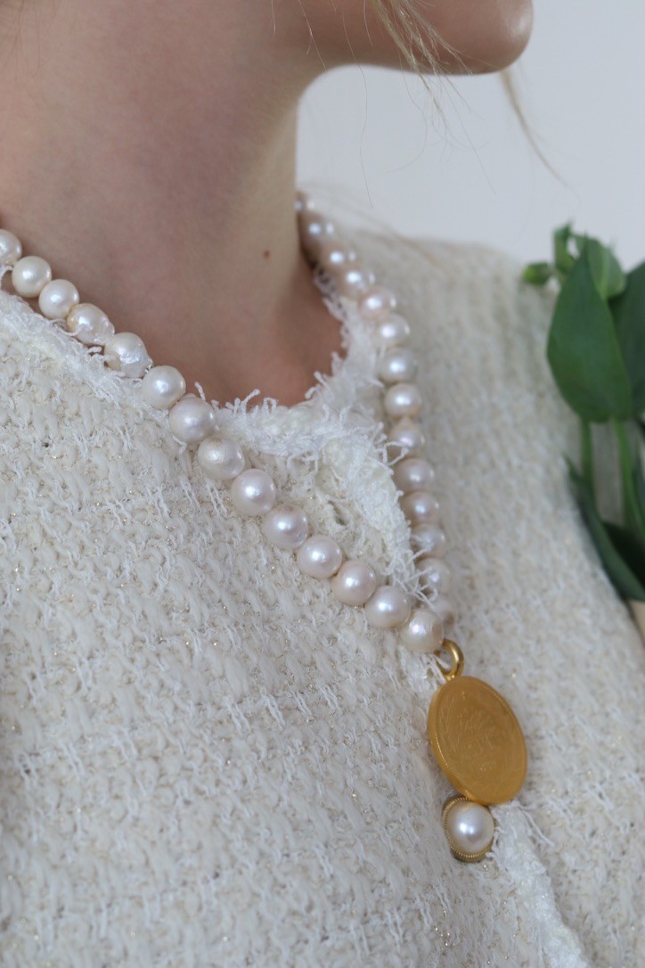 OVAL BAROQUE REAL PEARL NECKLACE