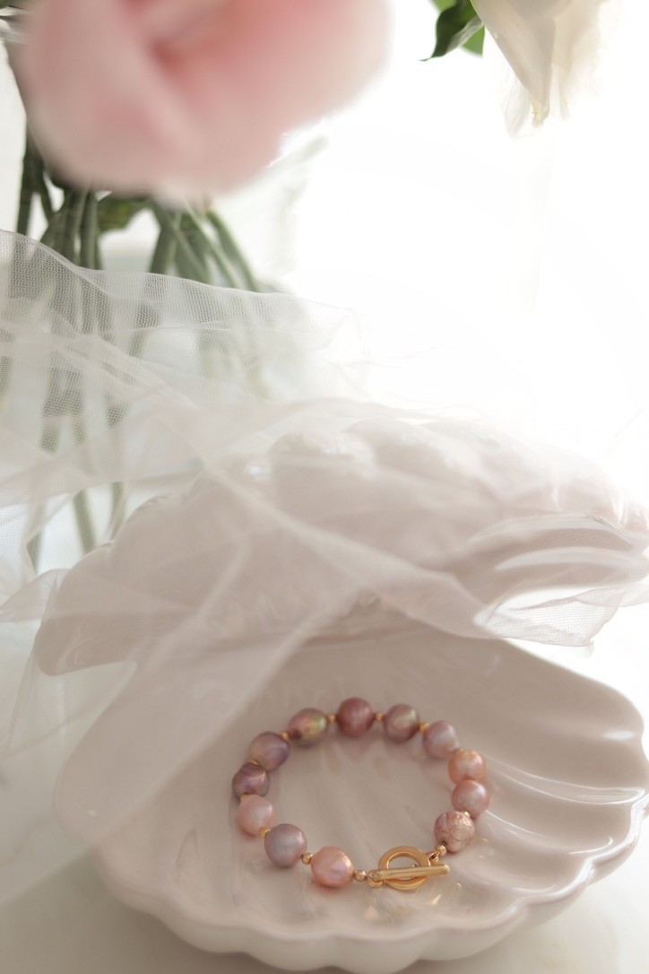 PİNK NO:1 REAL PEARL BRACELET