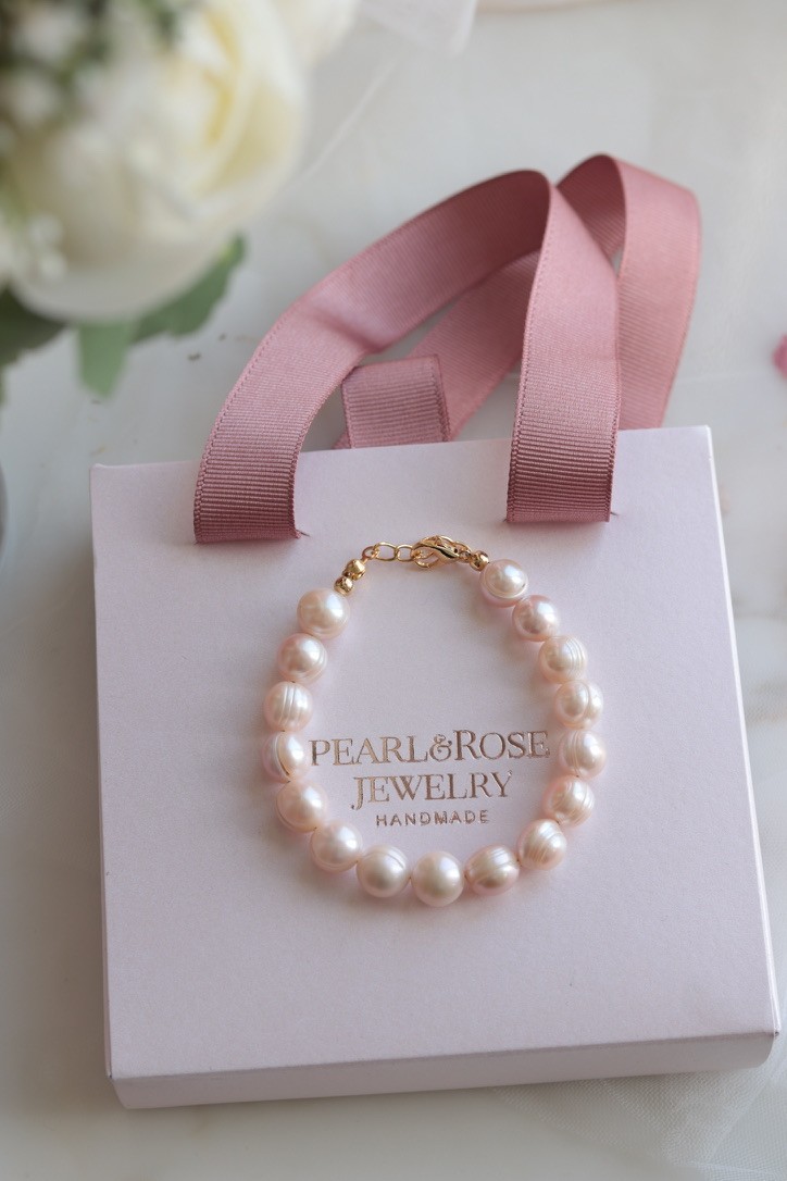 PINK VICTORIA REAL PEARL BRACELET