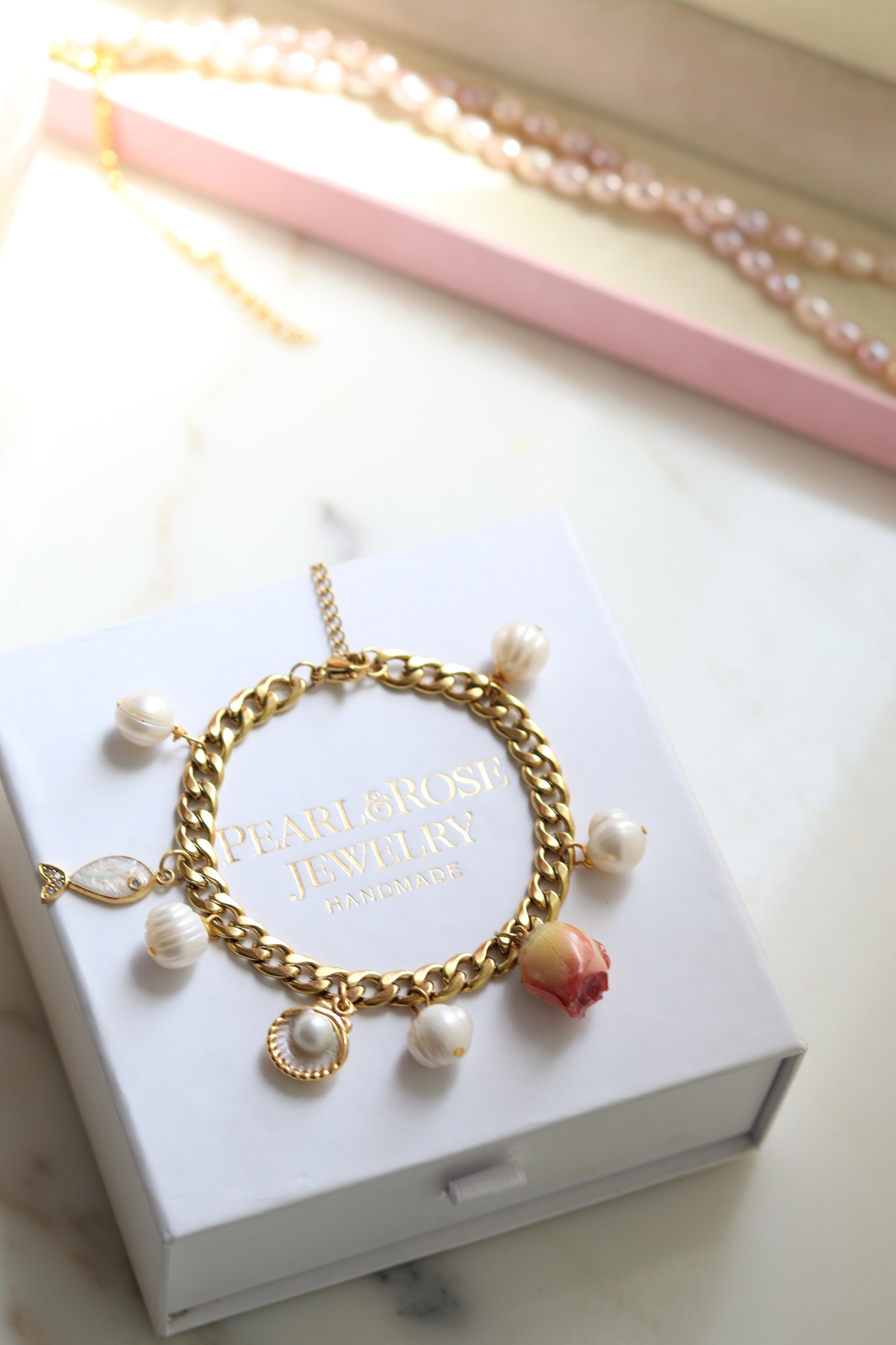 VİCTORİA ROSE CHANEL GERÇEK İNCİ BİLEKLİK