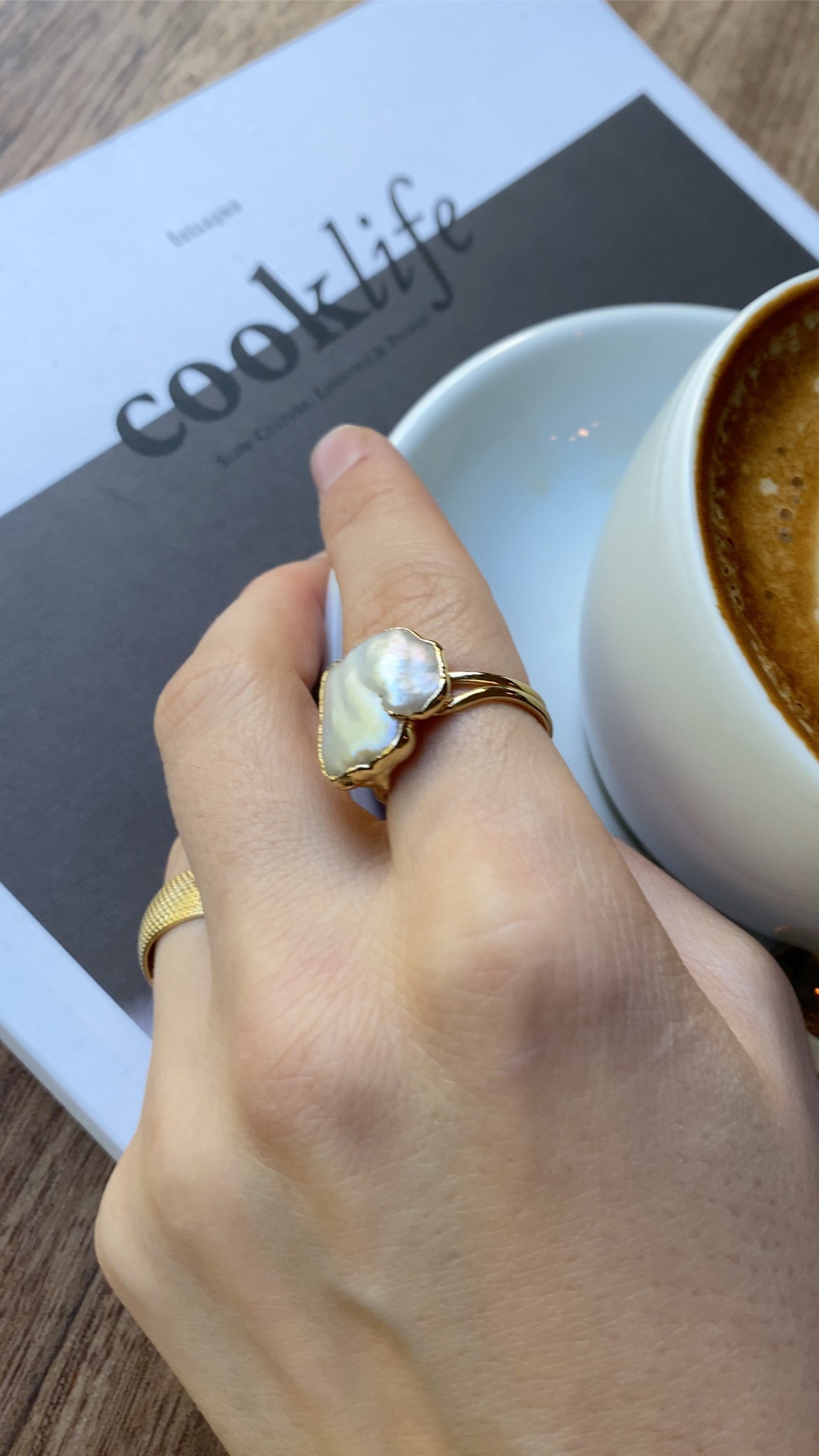 ELIZABET REAL PEARL RING