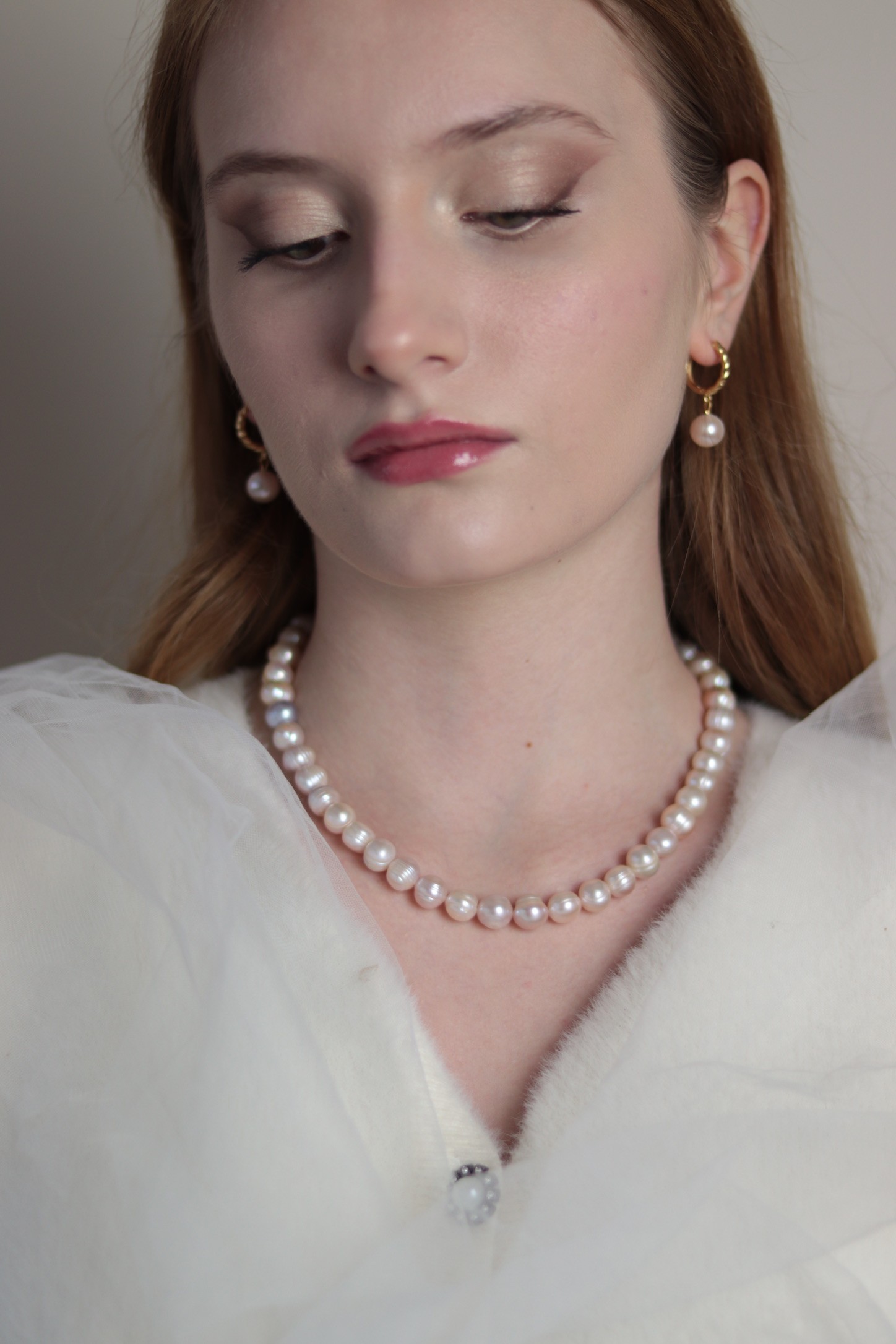 PİNK VİCTORİA REAL PEARL NECKLACE