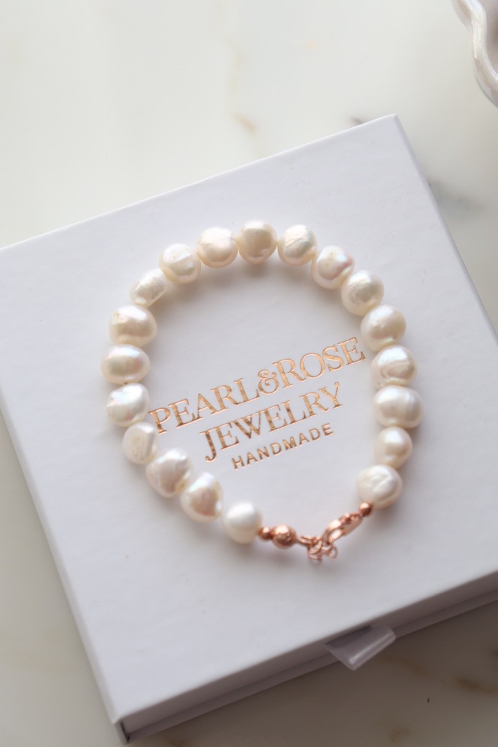 POWDER ANGELINA SILVER REAL PEARL BRACELET