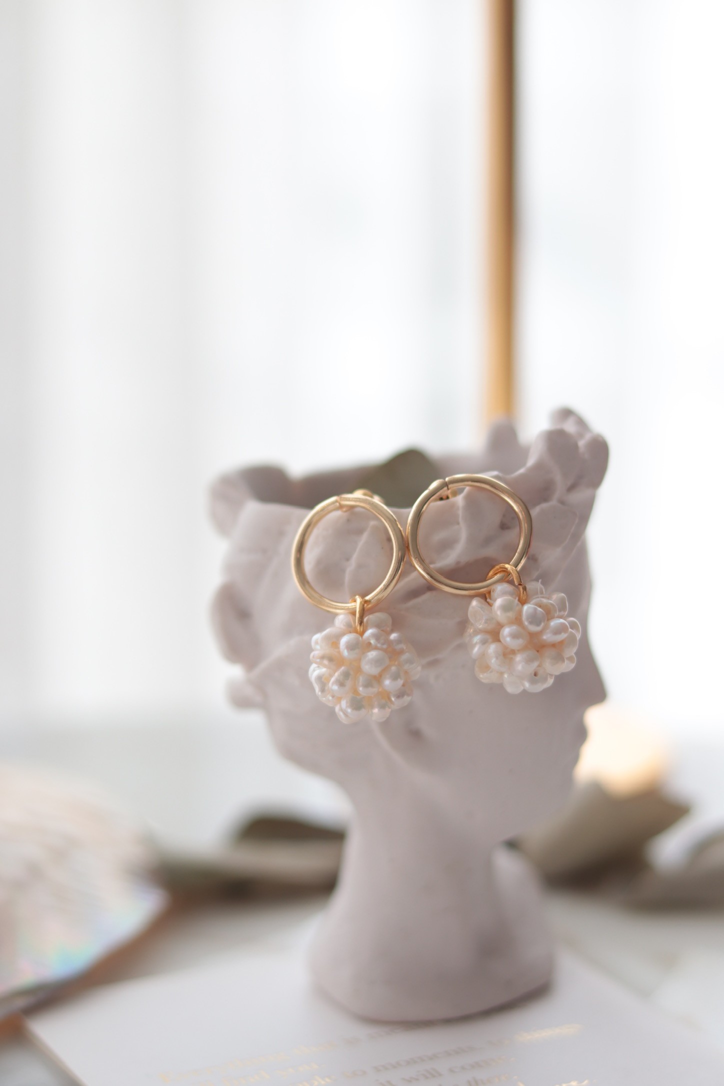 ISABEL NO:2 REAL PEARL EARRINGS