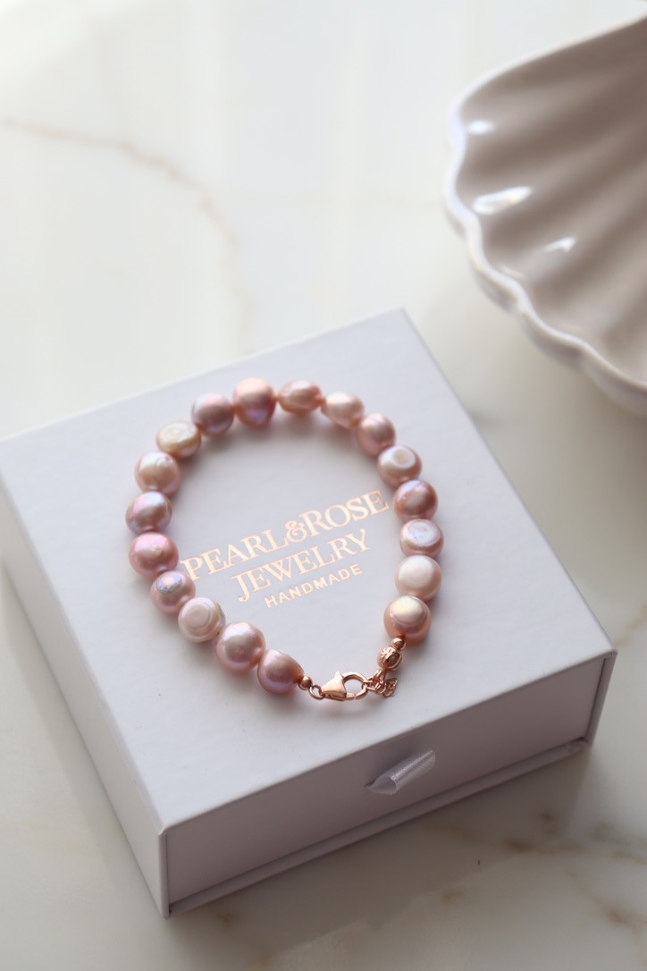 POWDER ANGELINA SILVER REAL PEARL BRACELET