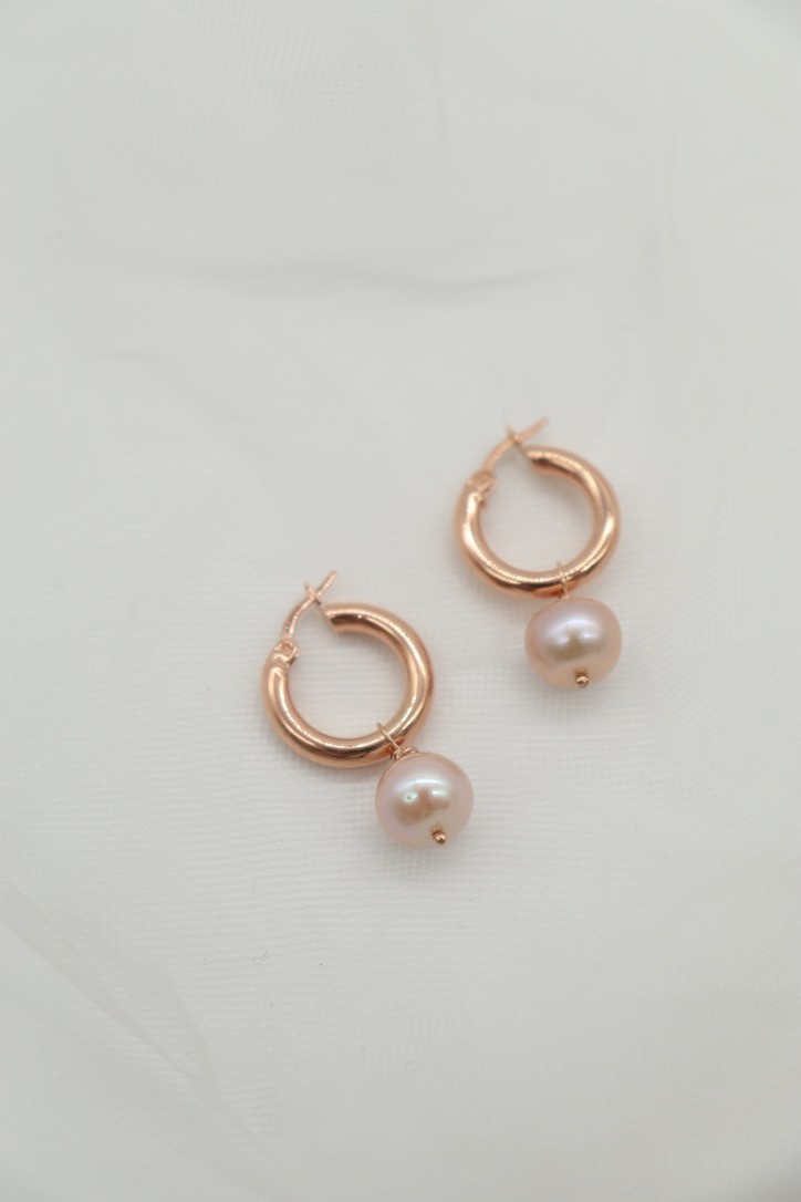 EMILIA REAL PEARL SILVER EARRINGS