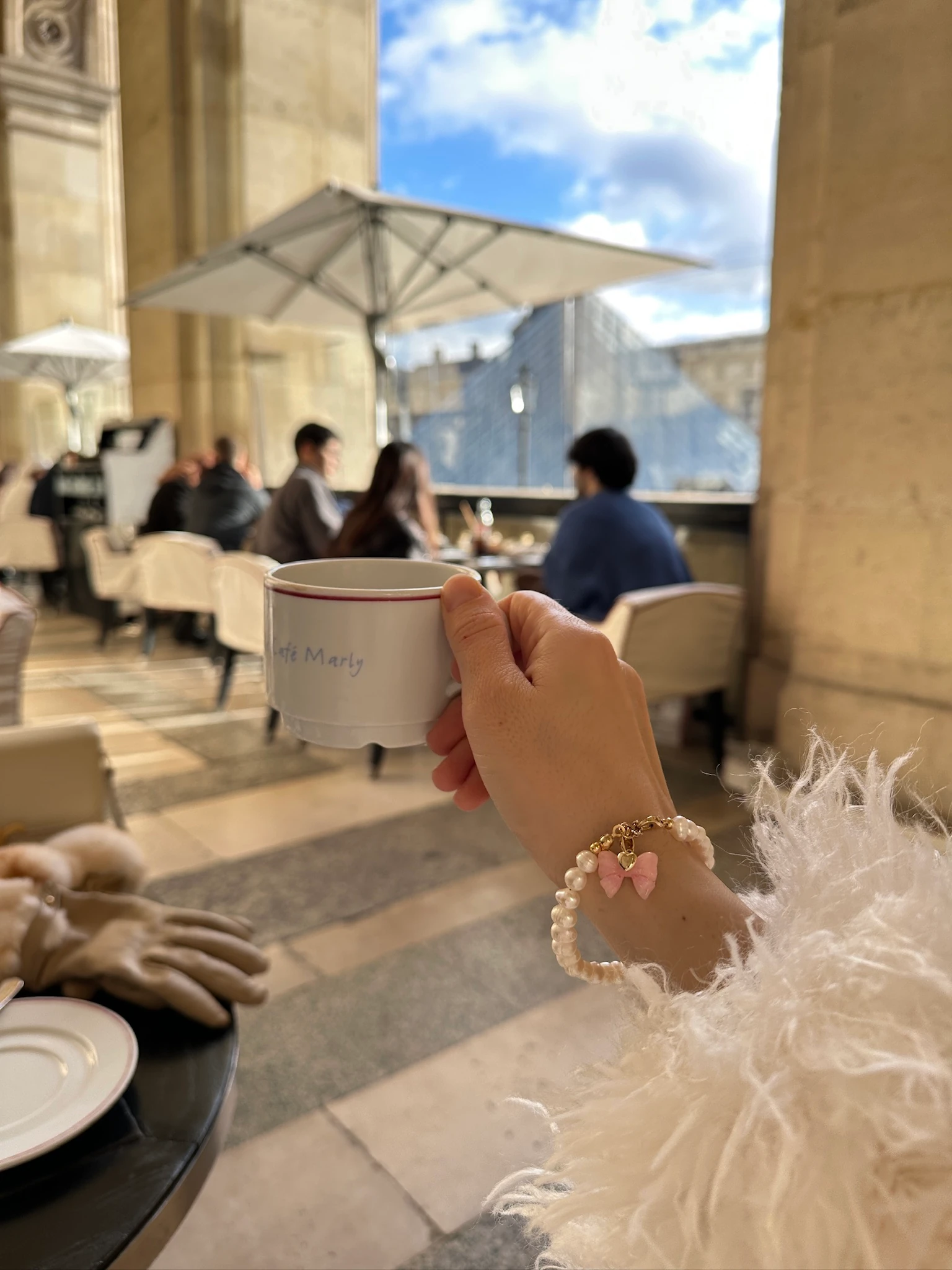 PİNK KURDELE JULİA GERÇEK İNCİ BİLEKLİK