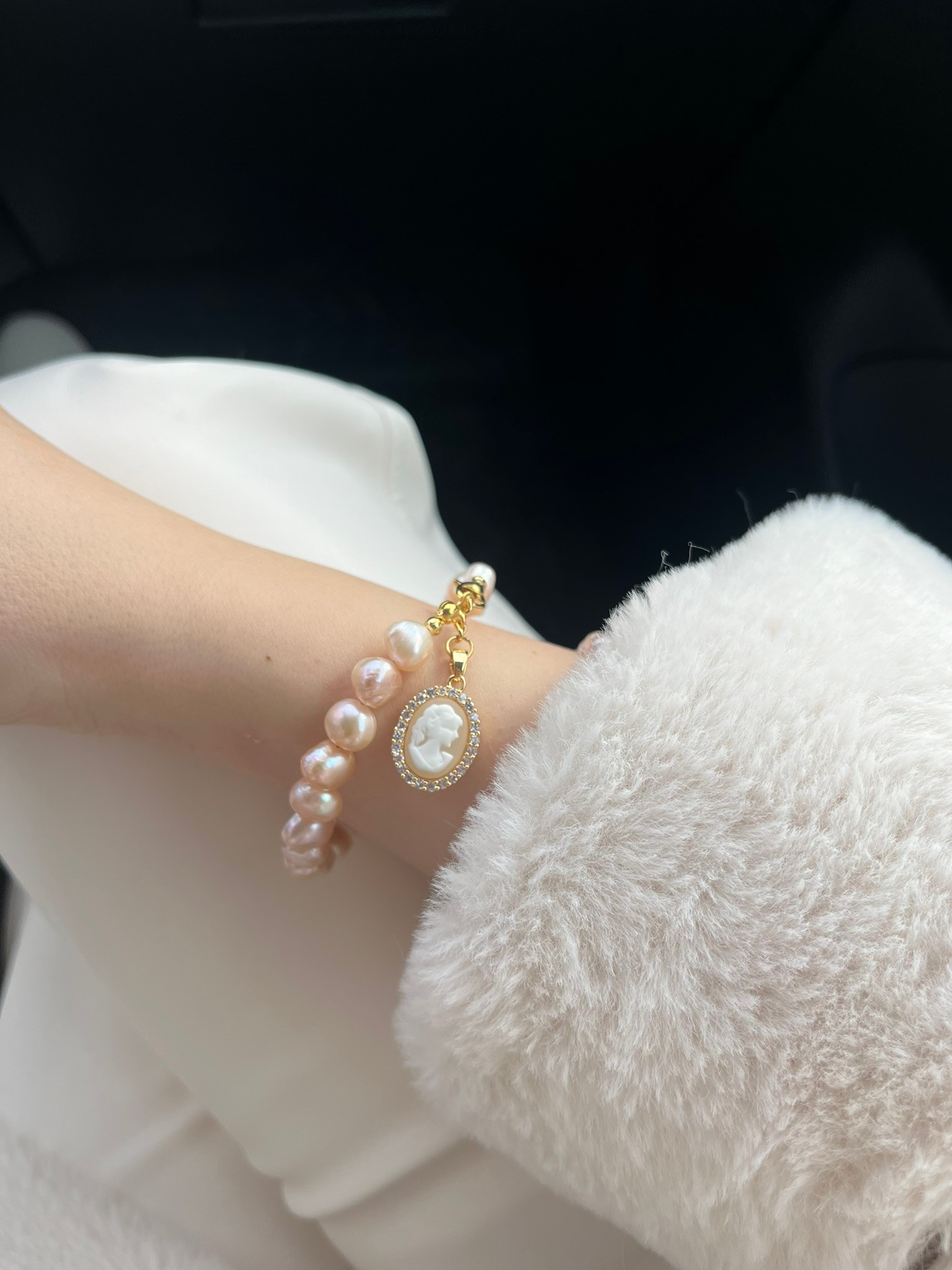 PUDRA MADAME EMİLİA REAL PEARL BRACELET