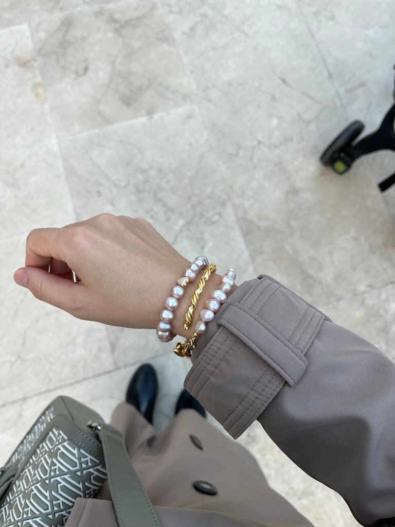 PINK EMMA REAL PEARL BRACELET